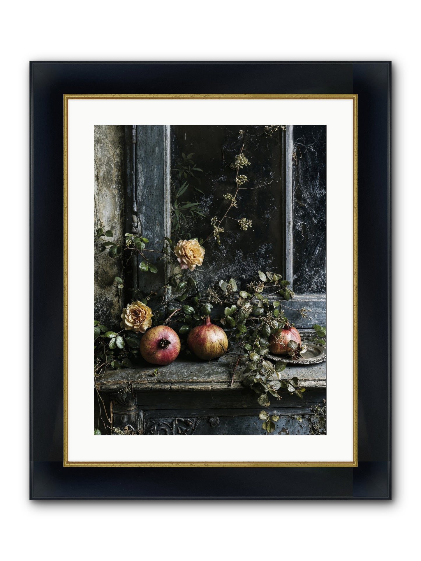 Sweet Surrender Framed Print - Wide Black w/Gold 18x24