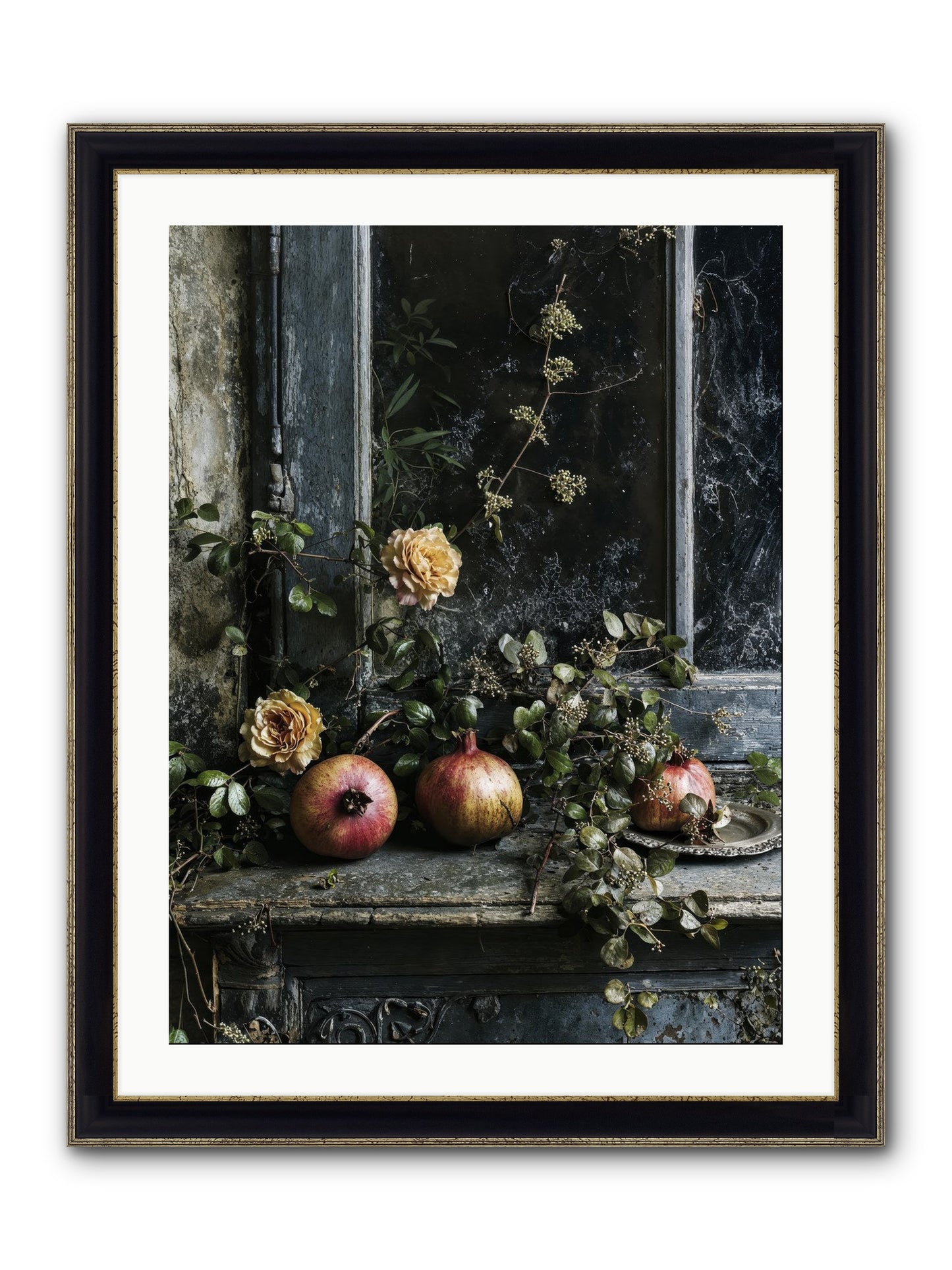 Sweet Surrender Framed Print - Black & Gold 24x32