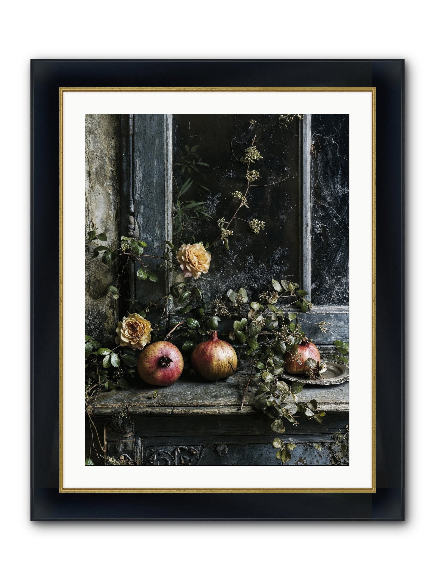 Sweet Surrender Framed Print - Wide Black w/Gold 24x32