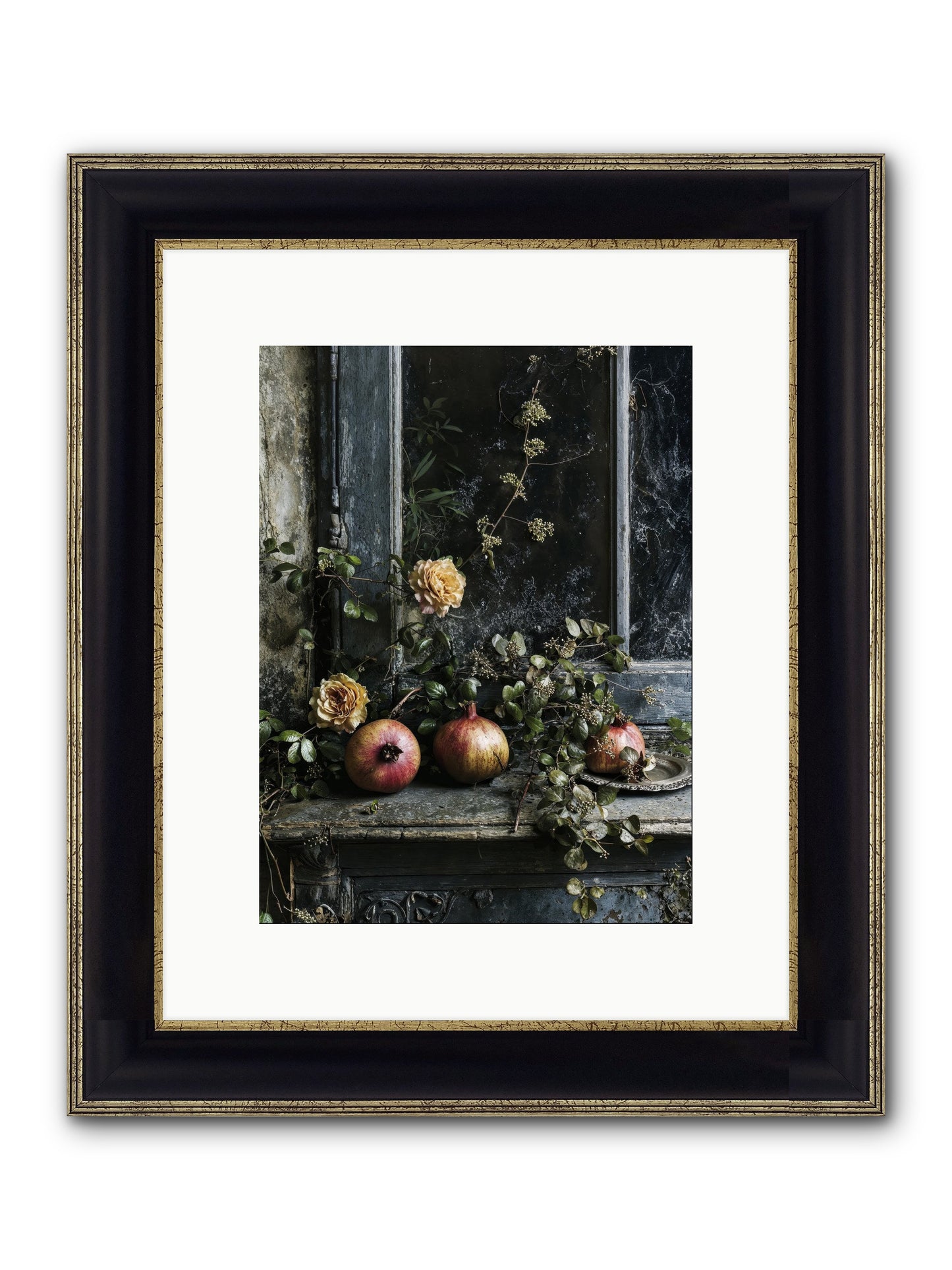 Sweet Surrender Framed Print - Black & Gold 9x12