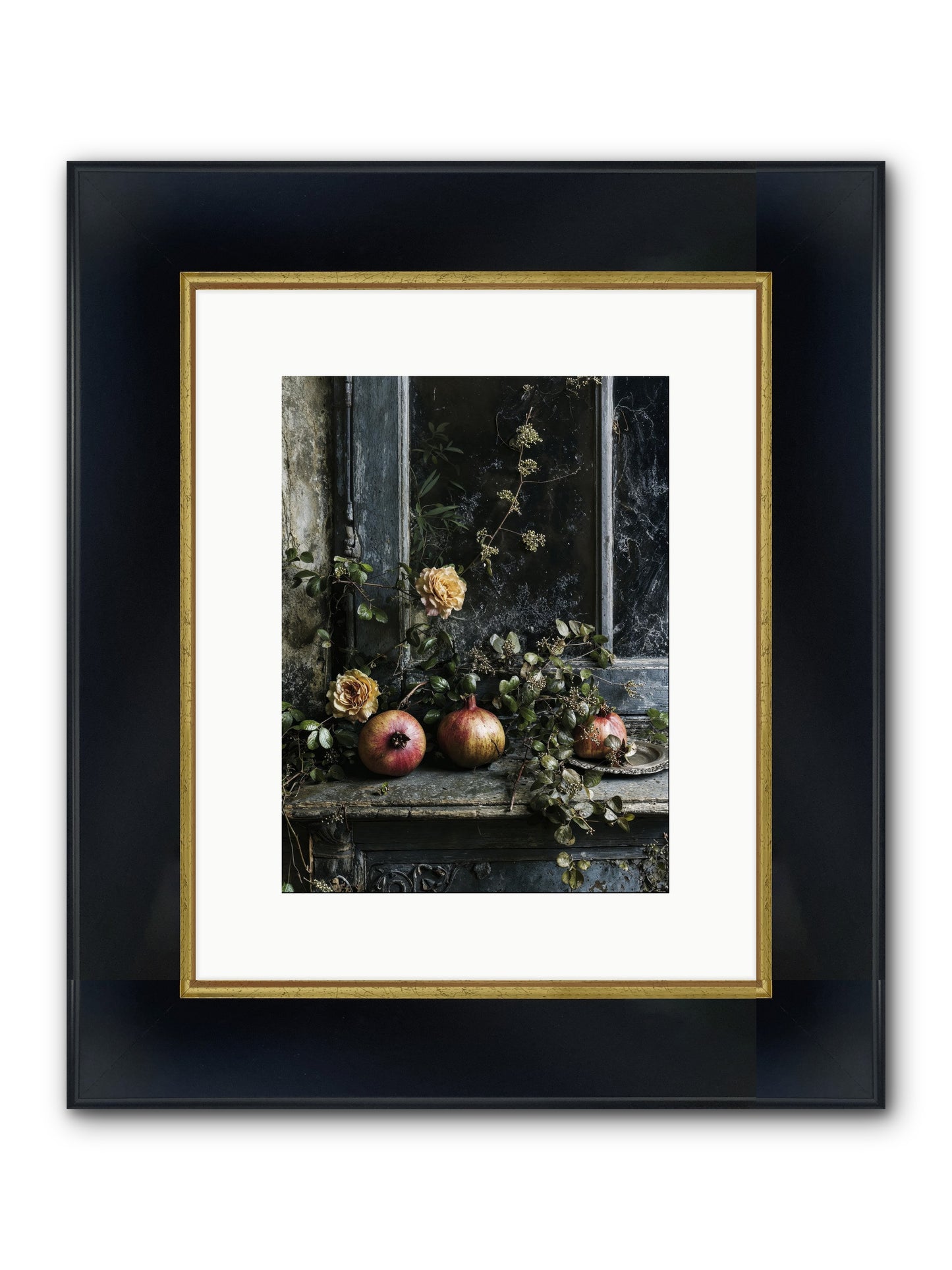 Sweet Surrender Framed Print - Wide Black w/Gold 9x12