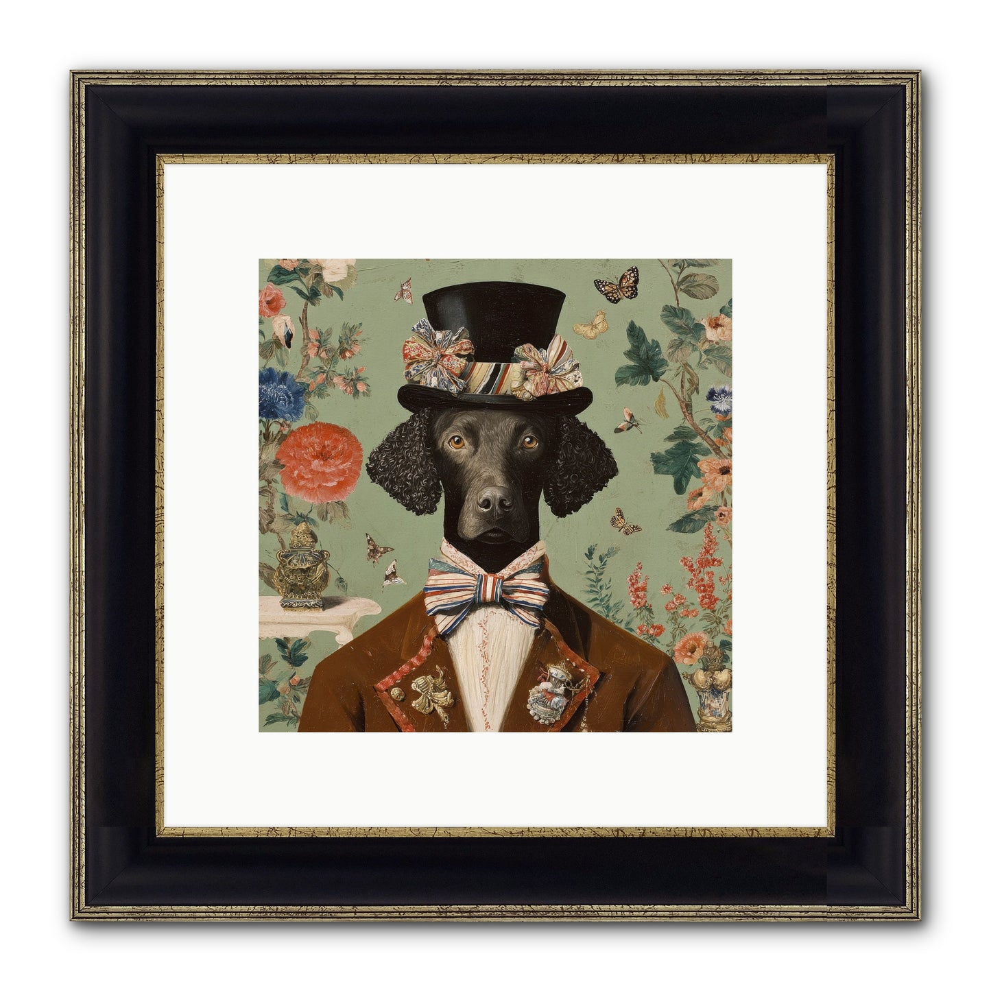 Sweets In Bloom Framed Print - Black & Gold 10x10