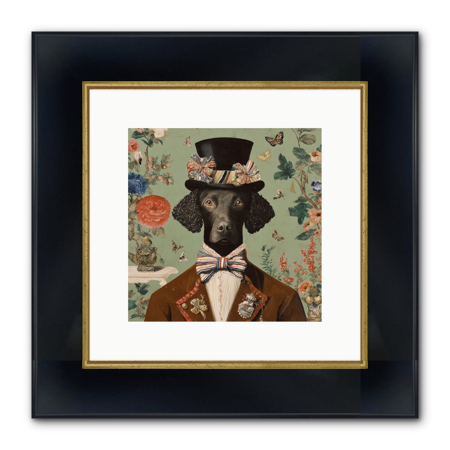 Sweets In Bloom Framed Print - Wide Black w/Gold 10x10