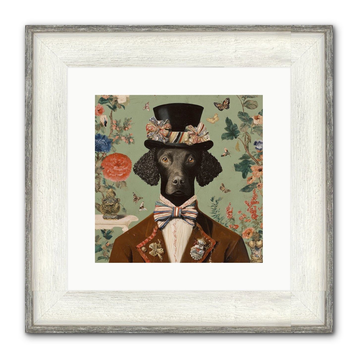 Sweets In Bloom Framed Print - Driftwood White 12x12