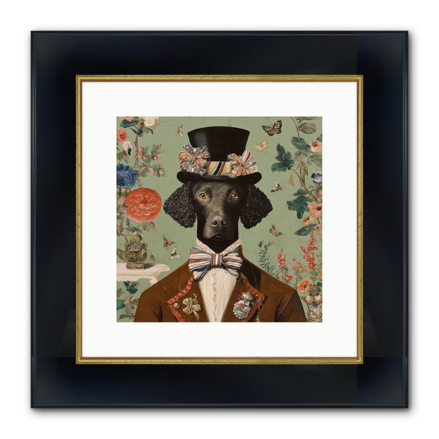 Sweets In Bloom Framed Print - Wide Black w/Gold 12x12