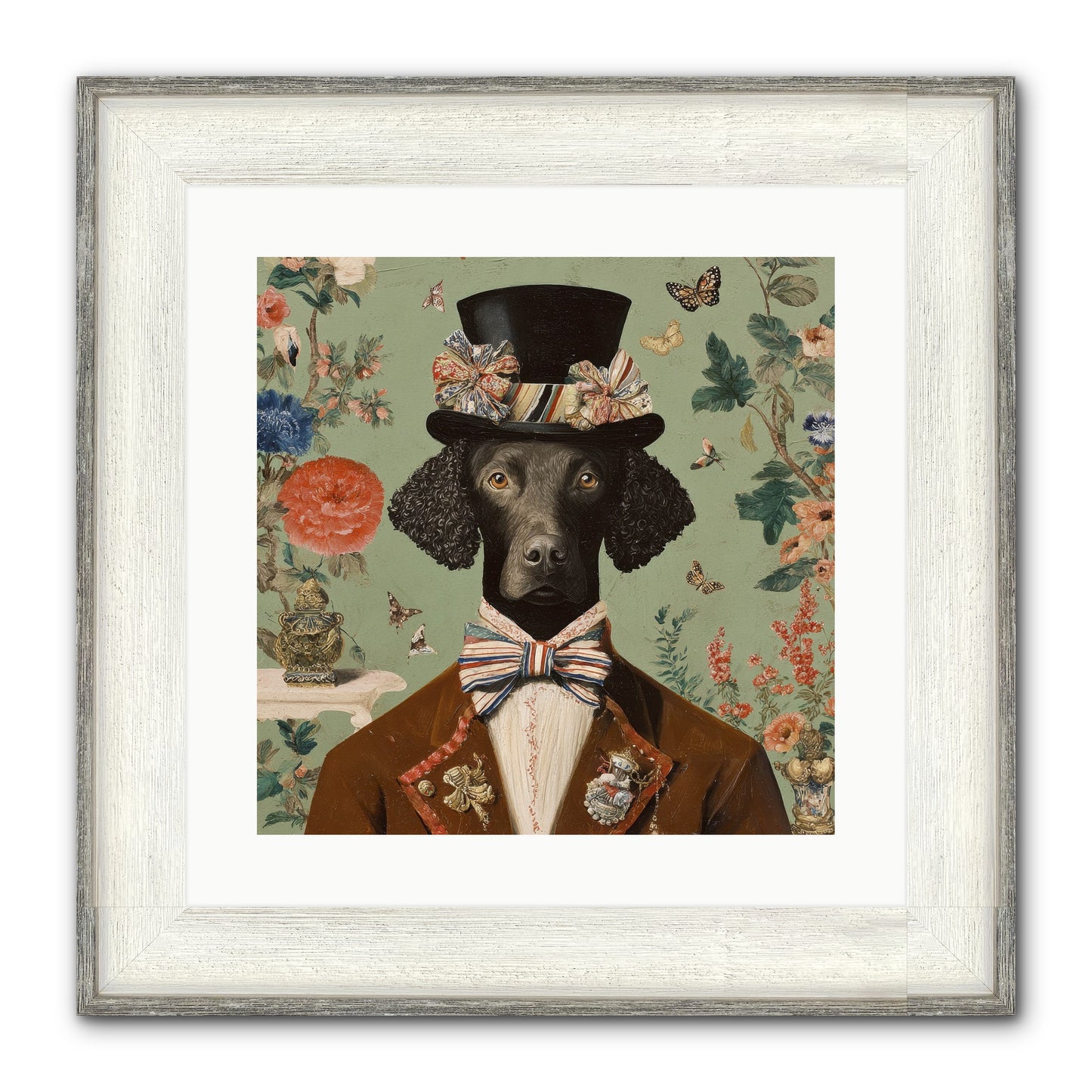 Sweets In Bloom Framed Print - Driftwood White 16x16