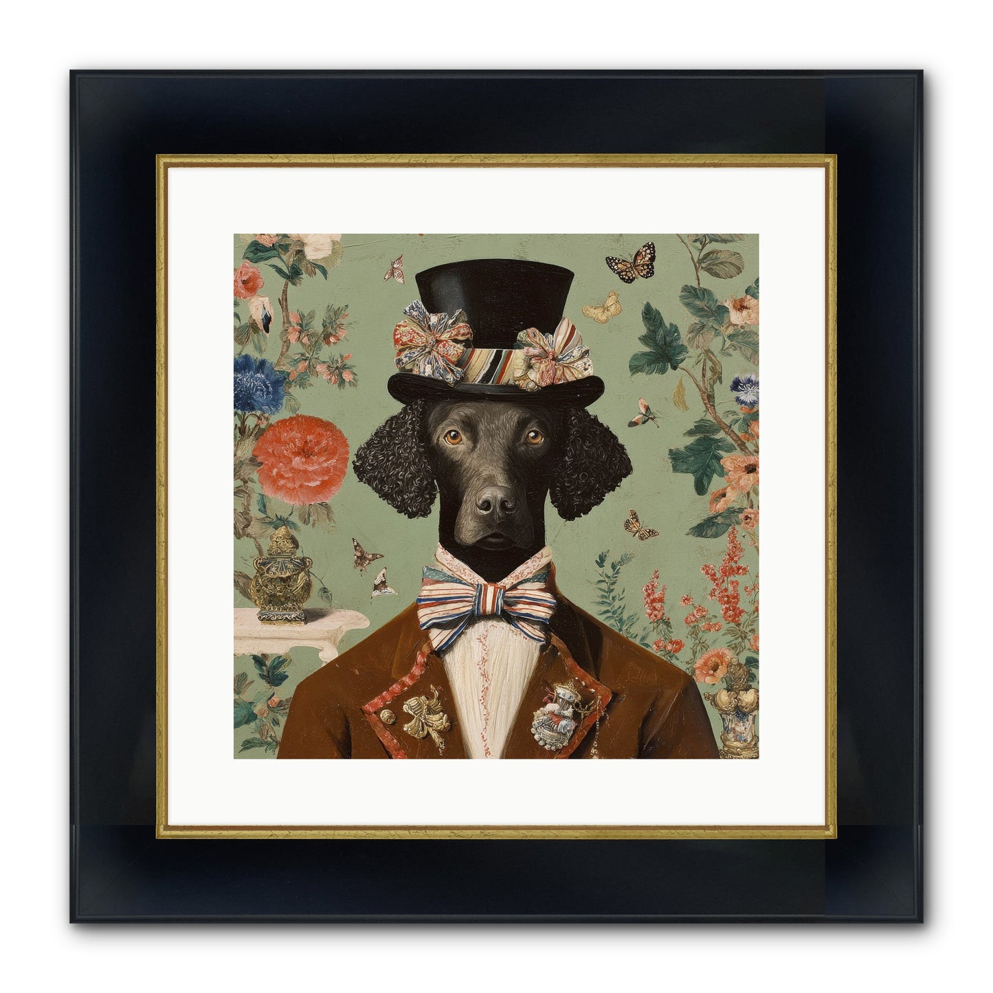 Sweets In Bloom Framed Print - Wide Black w/Gold 16x16