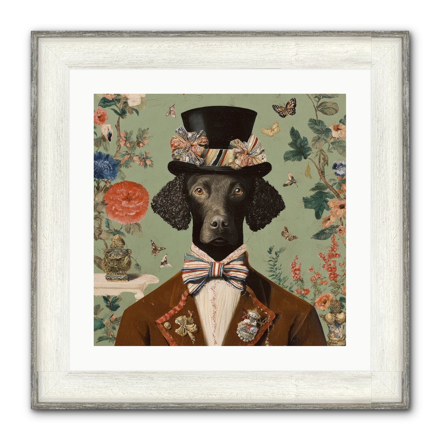 Sweets In Bloom Framed Print - Driftwood White 20x20