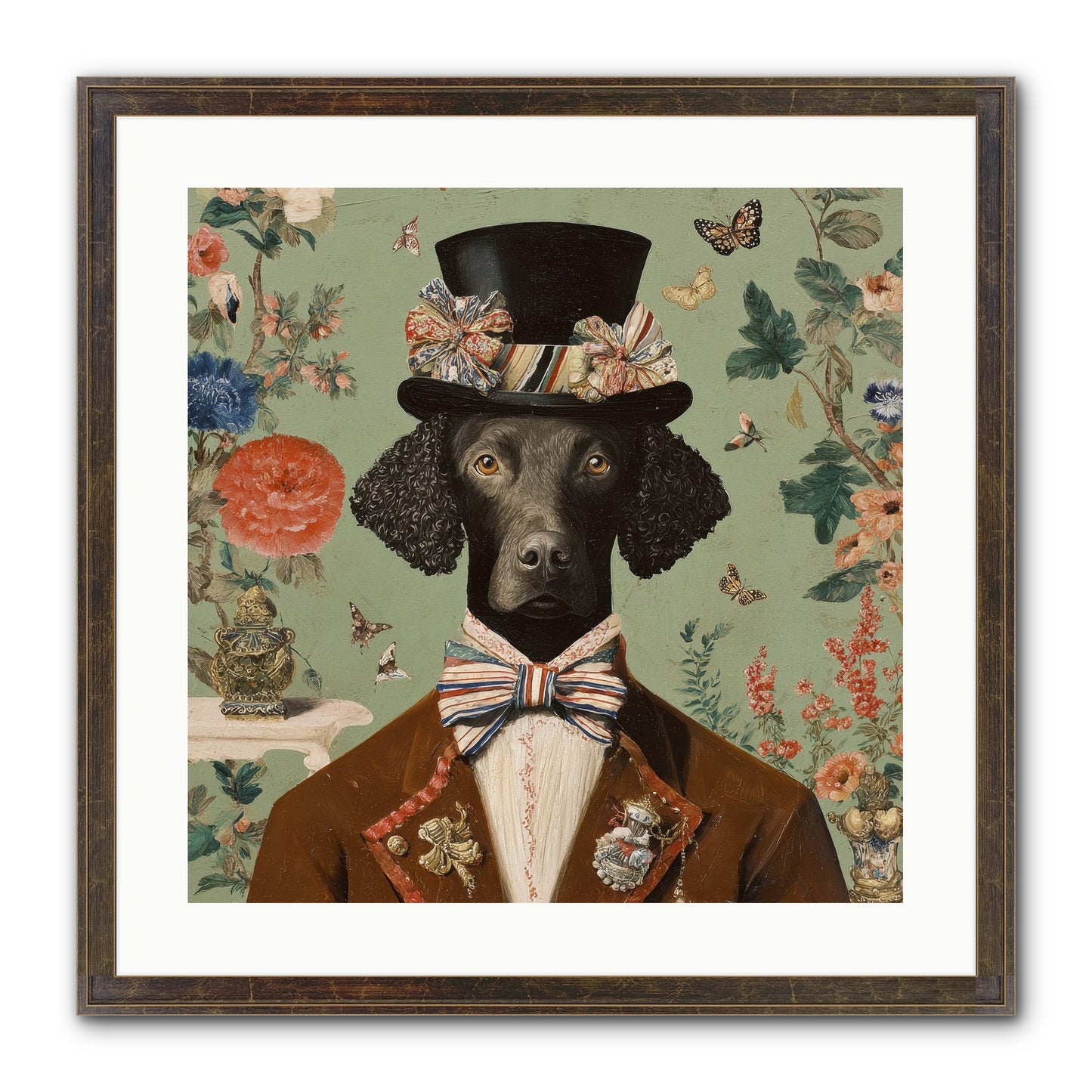 Sweets In Bloom Framed Print - Slimwoods Black/Gold 20x20