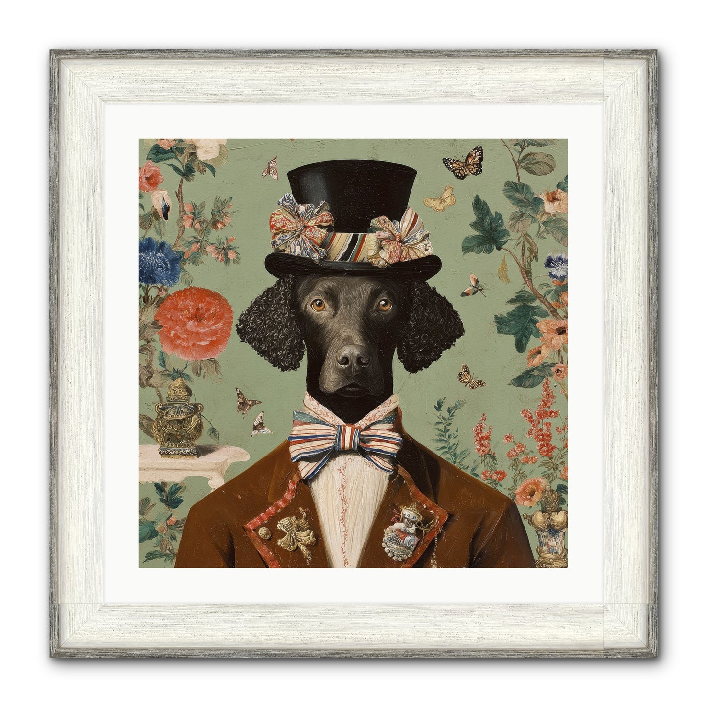 Sweets In Bloom Framed Print - Driftwood White 24x24