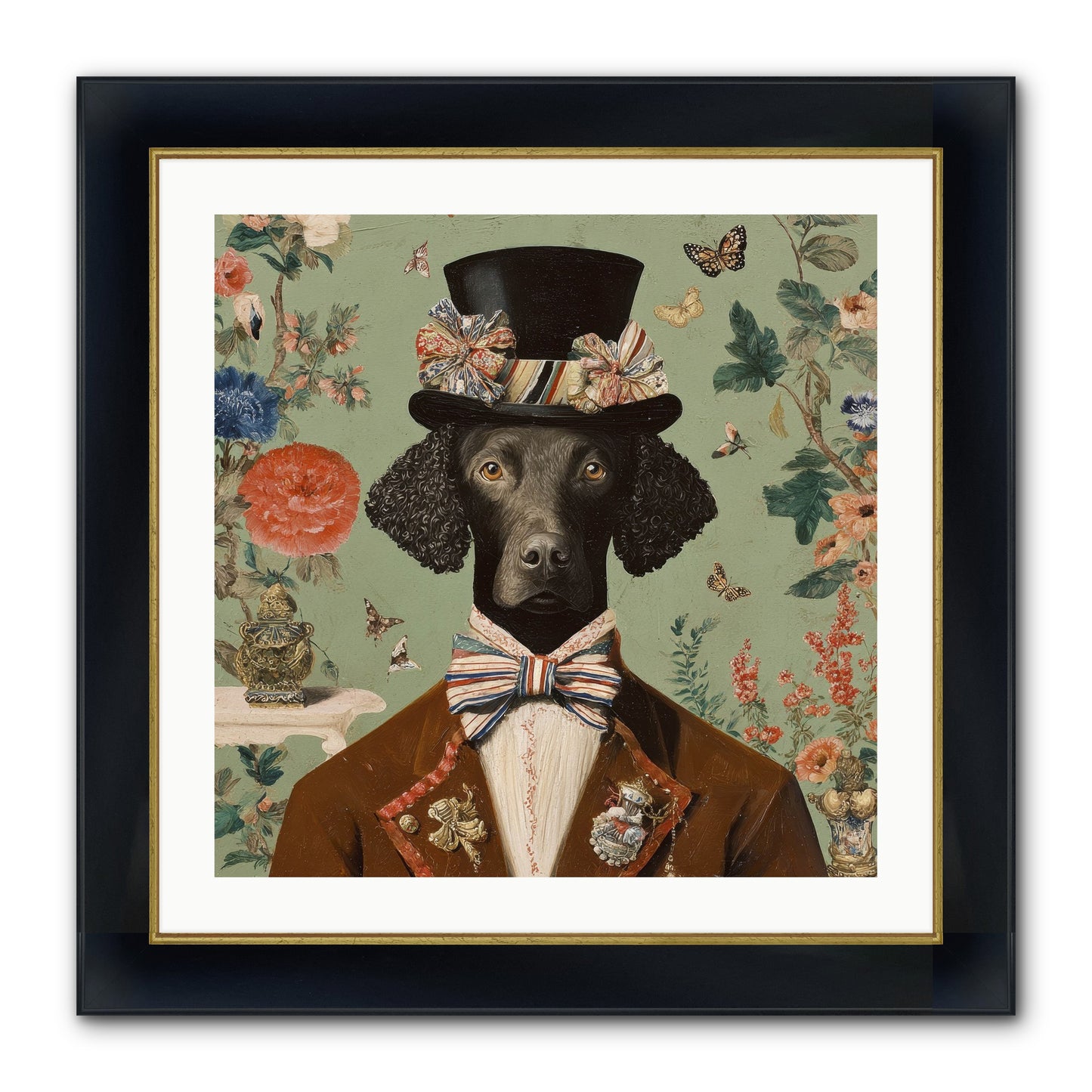 Sweets In Bloom Framed Print - Wide Black w/Gold 24x24
