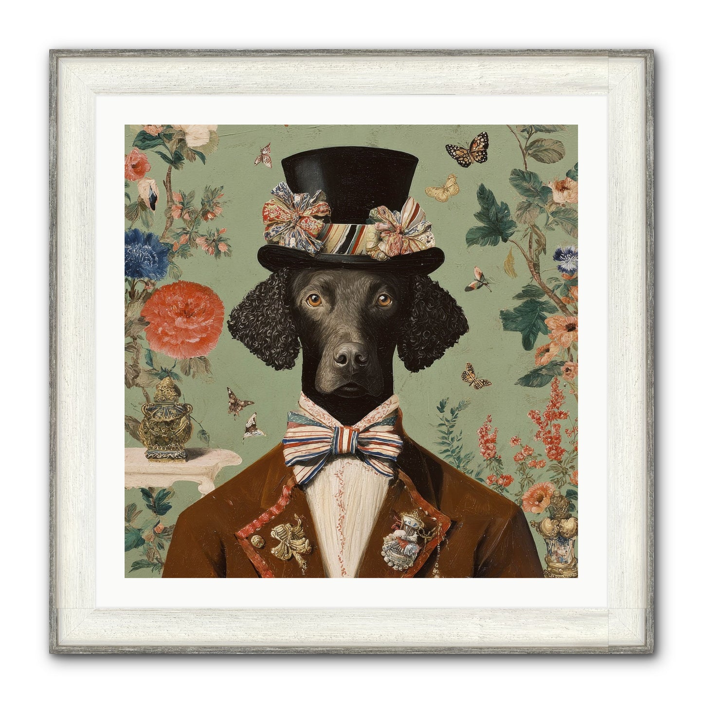 Sweets In Bloom Framed Print - Driftwood White 30x30