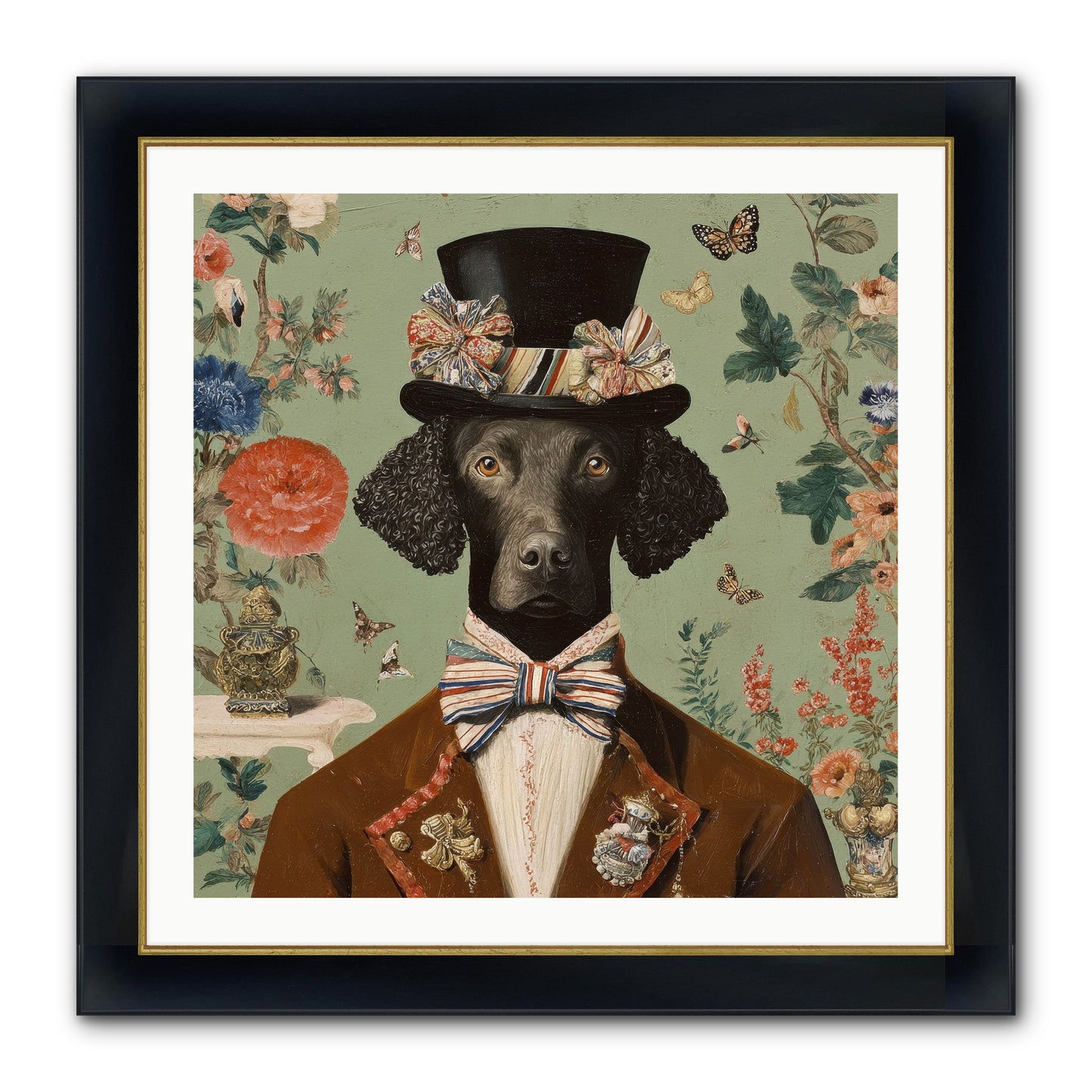 Sweets In Bloom Framed Print - Wide Black w/Gold 30x30