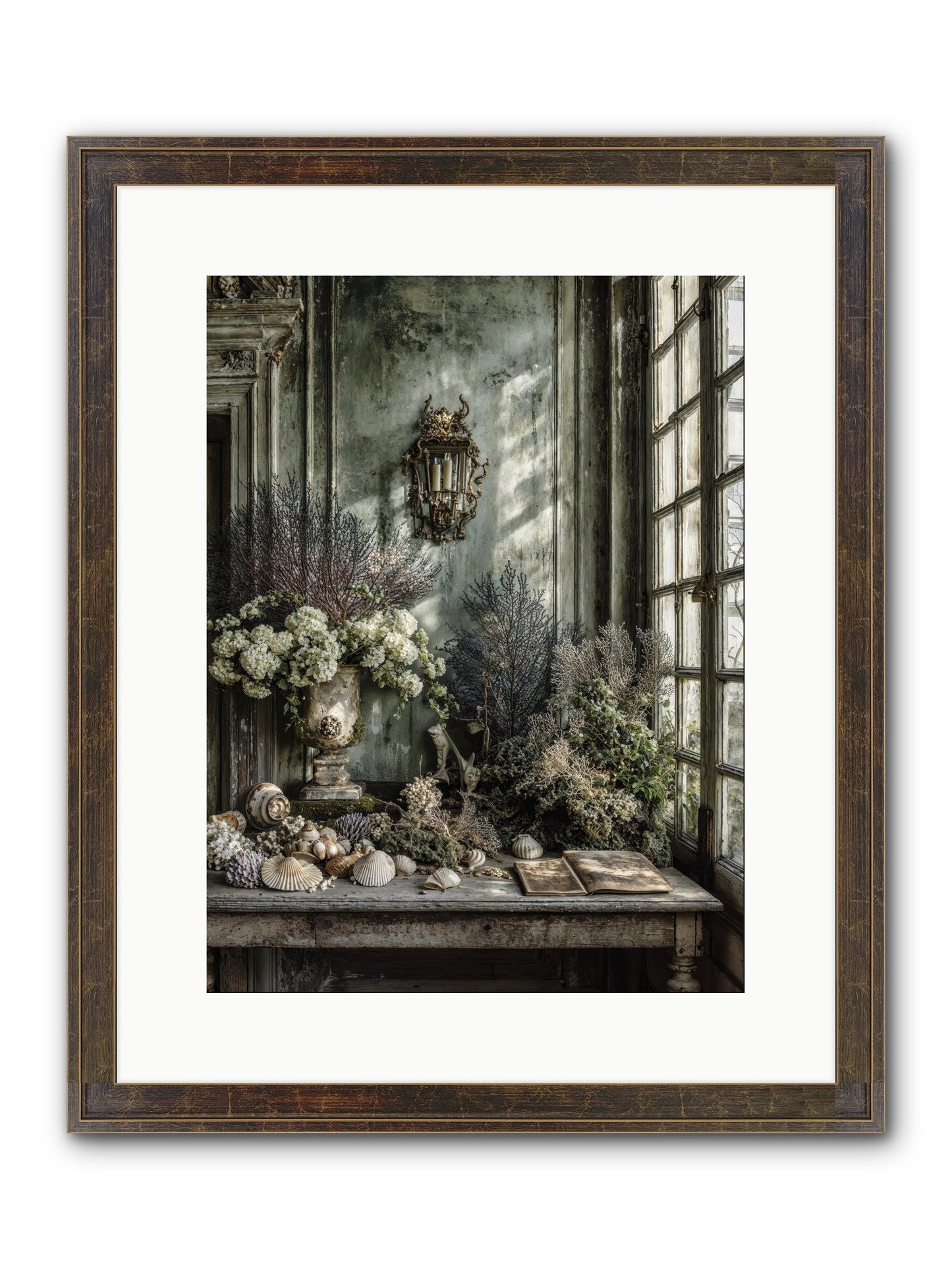 Sweetvine Framed Print - Slimwoods Black/Gold 12x16
