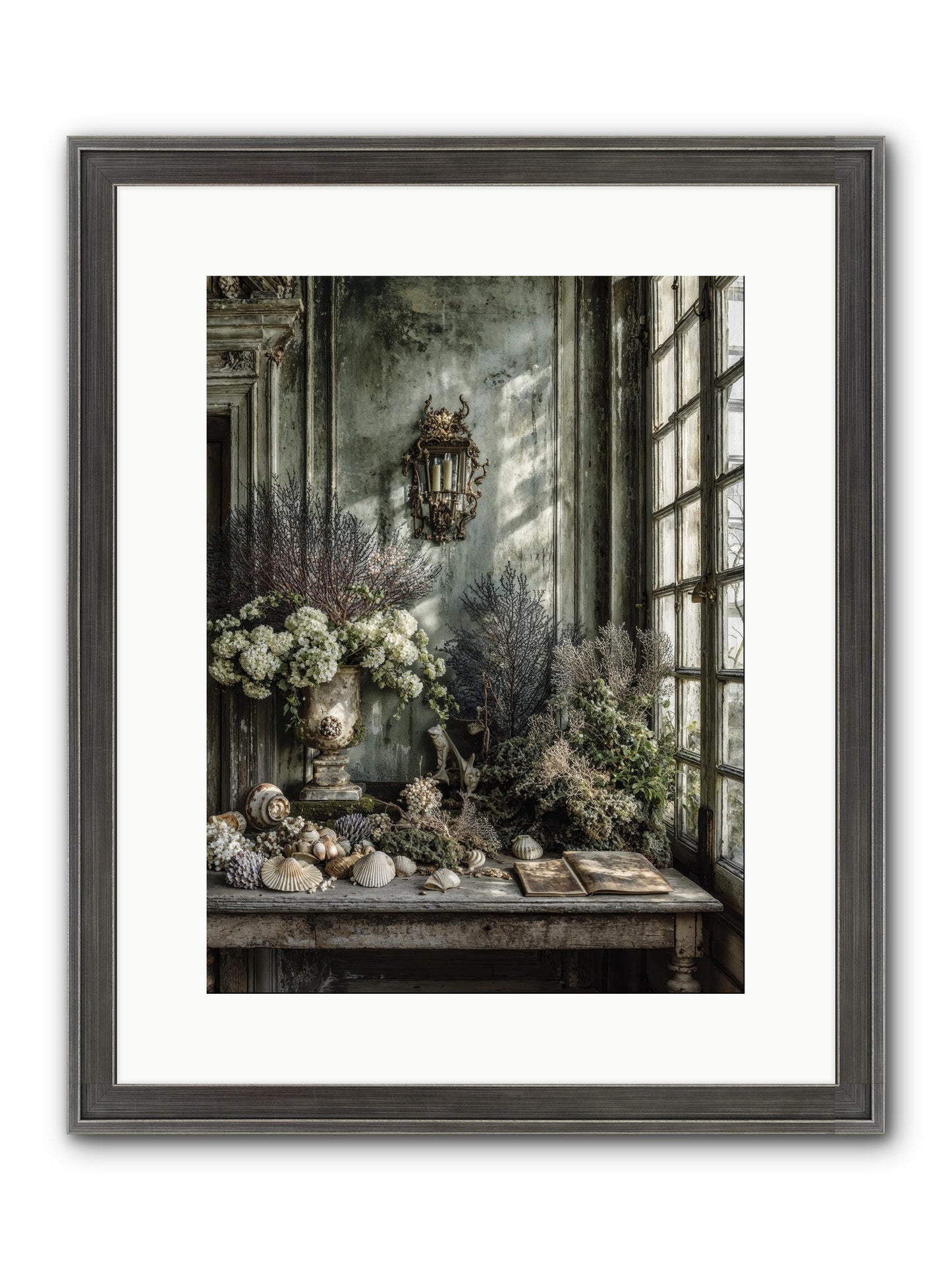 Sweetvine Framed Print - Slimwoods Black/Silver 12x16