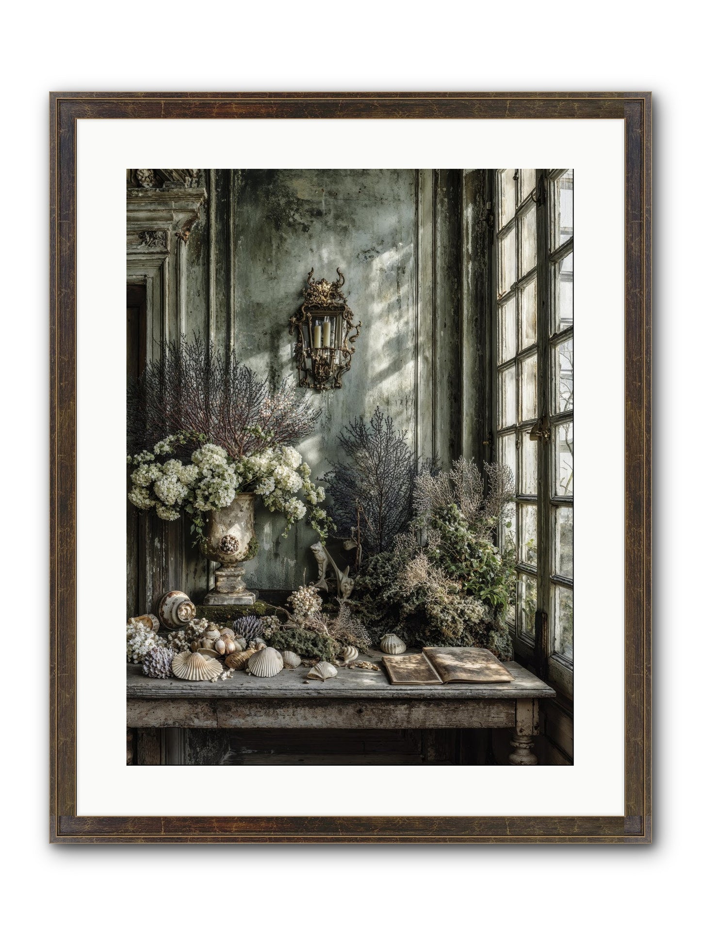 Sweetvine Framed Print - Slimwoods Black/Gold 18x24