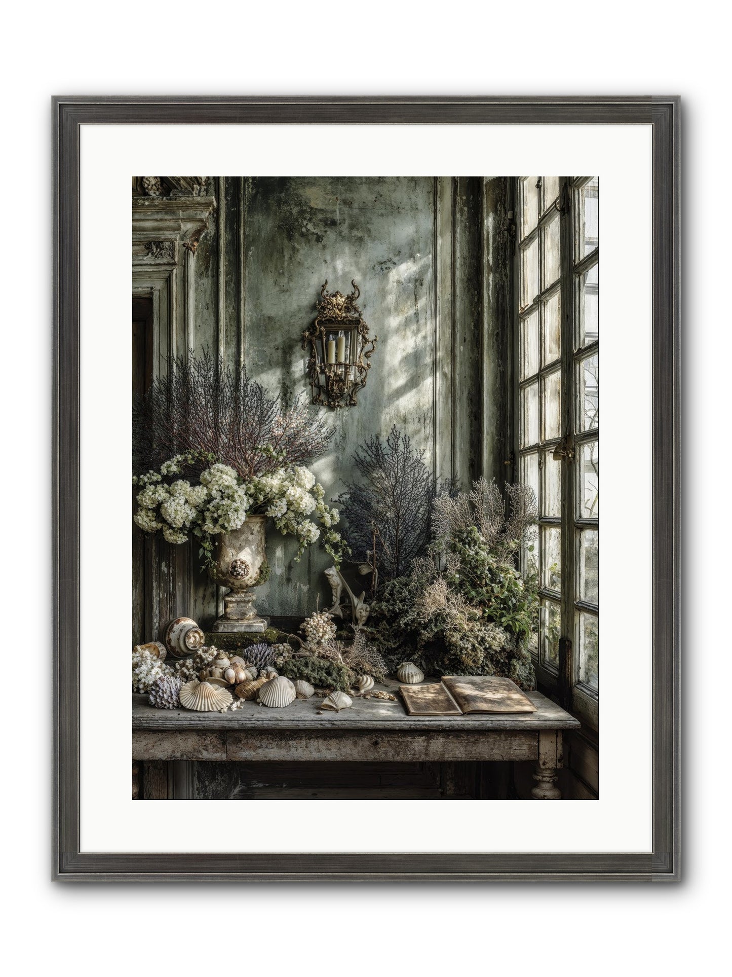 Sweetvine Framed Print - Slimwoods Black/Silver 18x24