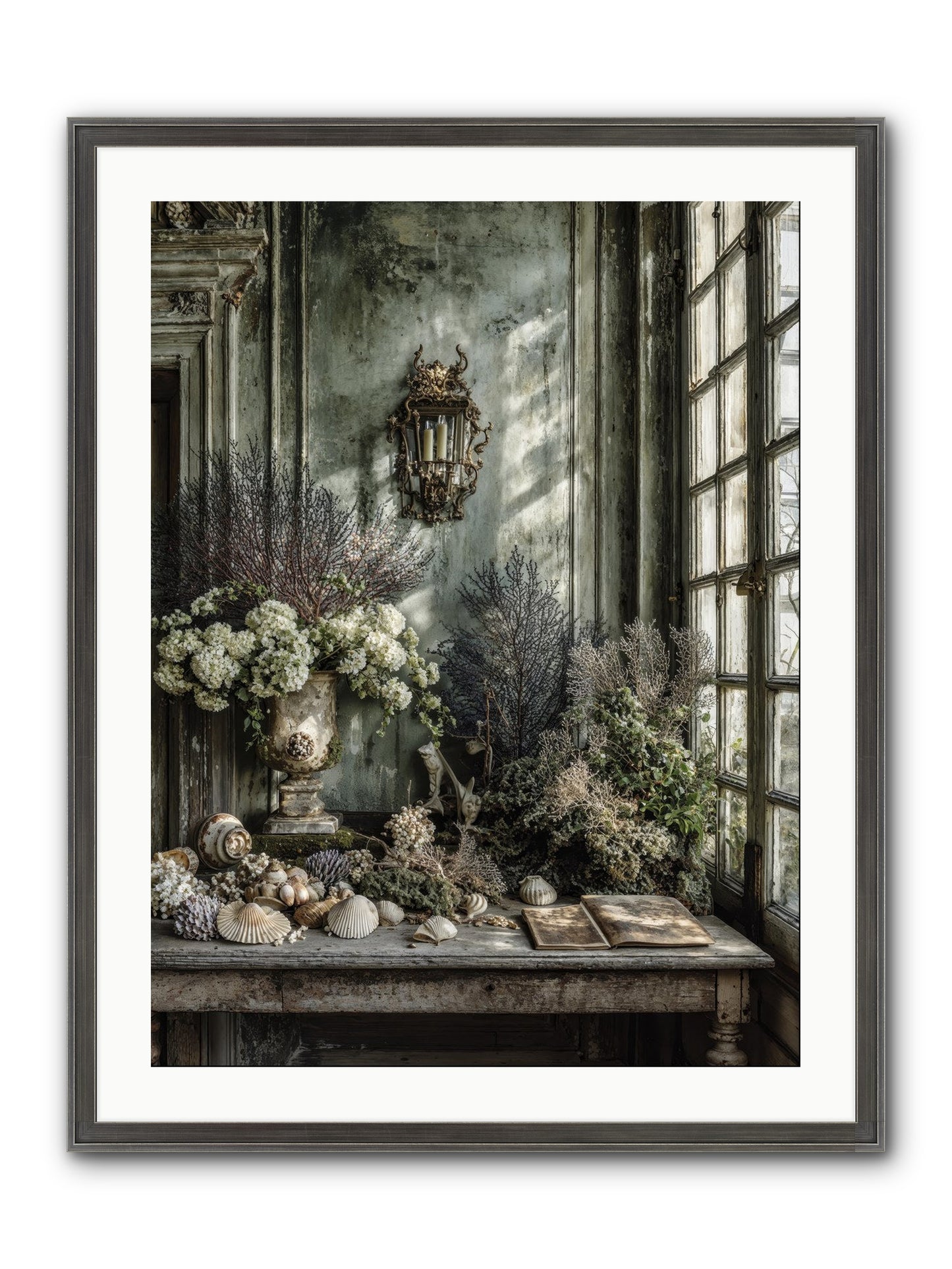 Sweetvine Framed Print - Slimwoods Black/Silver 24x32