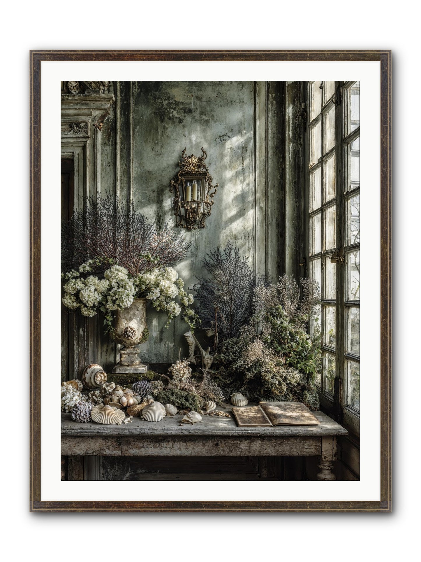 Sweetvine Framed Print - Slimwoods Black/Gold 30x40