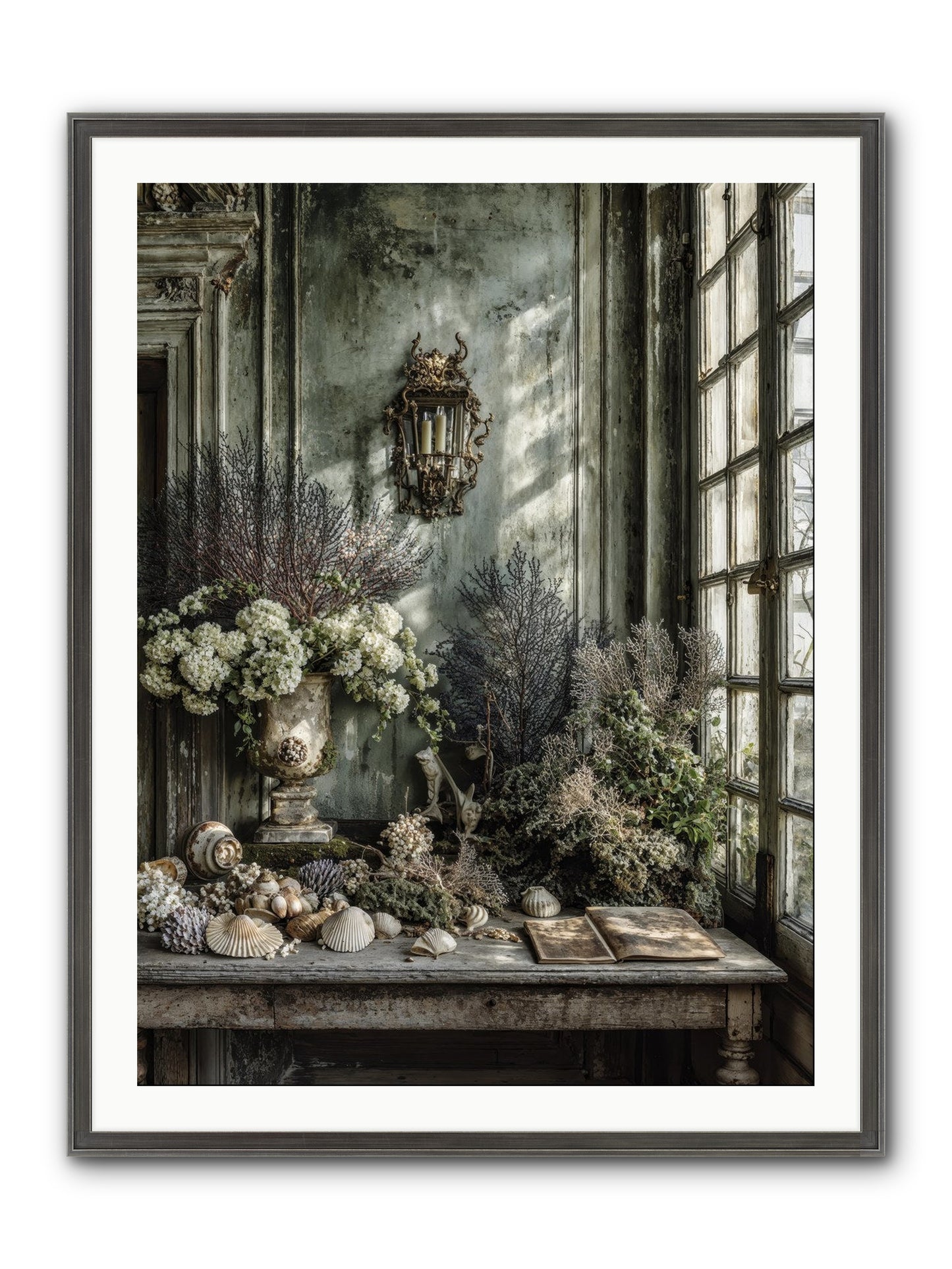 Sweetvine Framed Print - Slimwoods Black/Silver 30x40