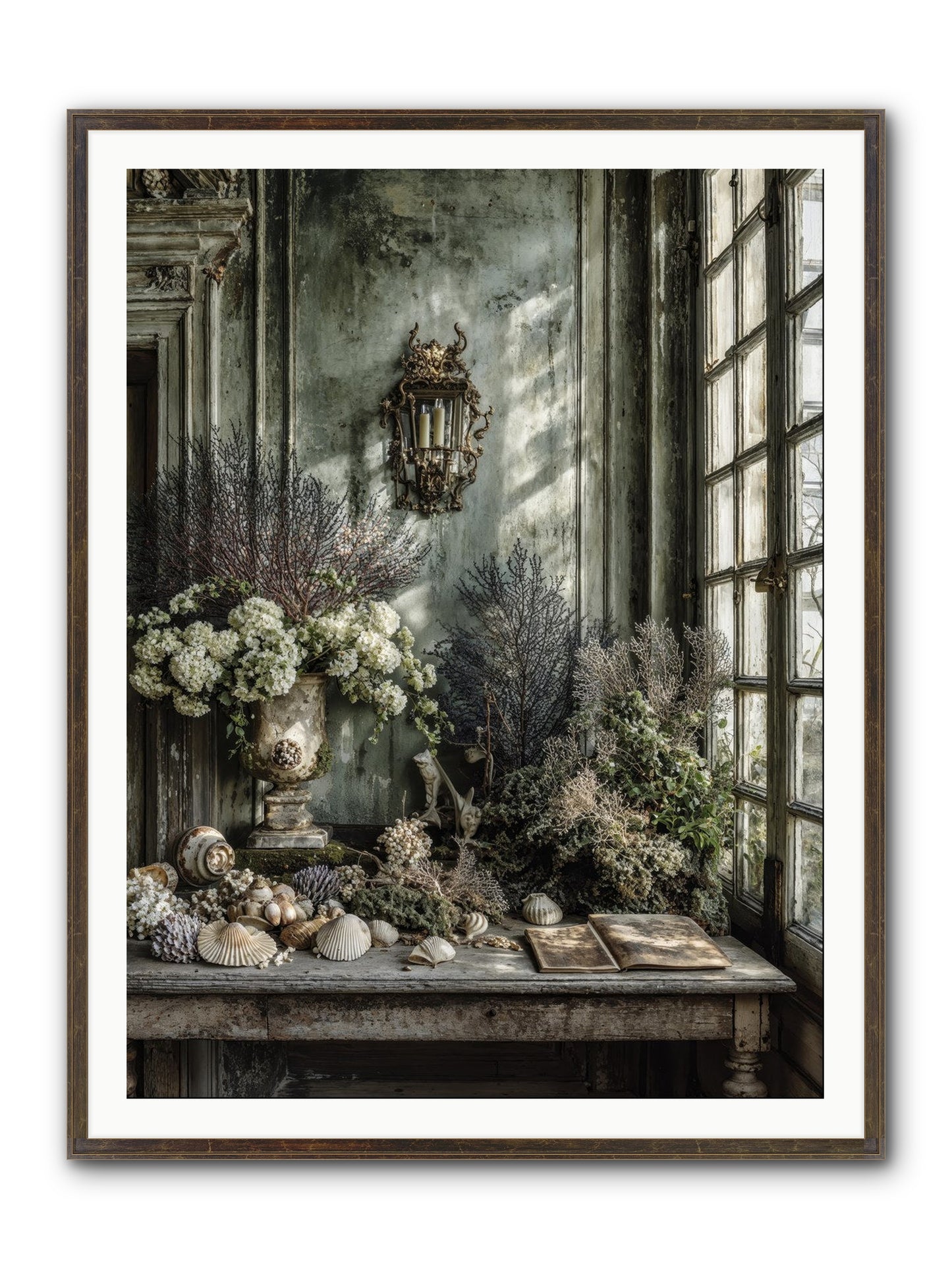 Sweetvine Framed Print - Slimwoods Black/Gold 36x48