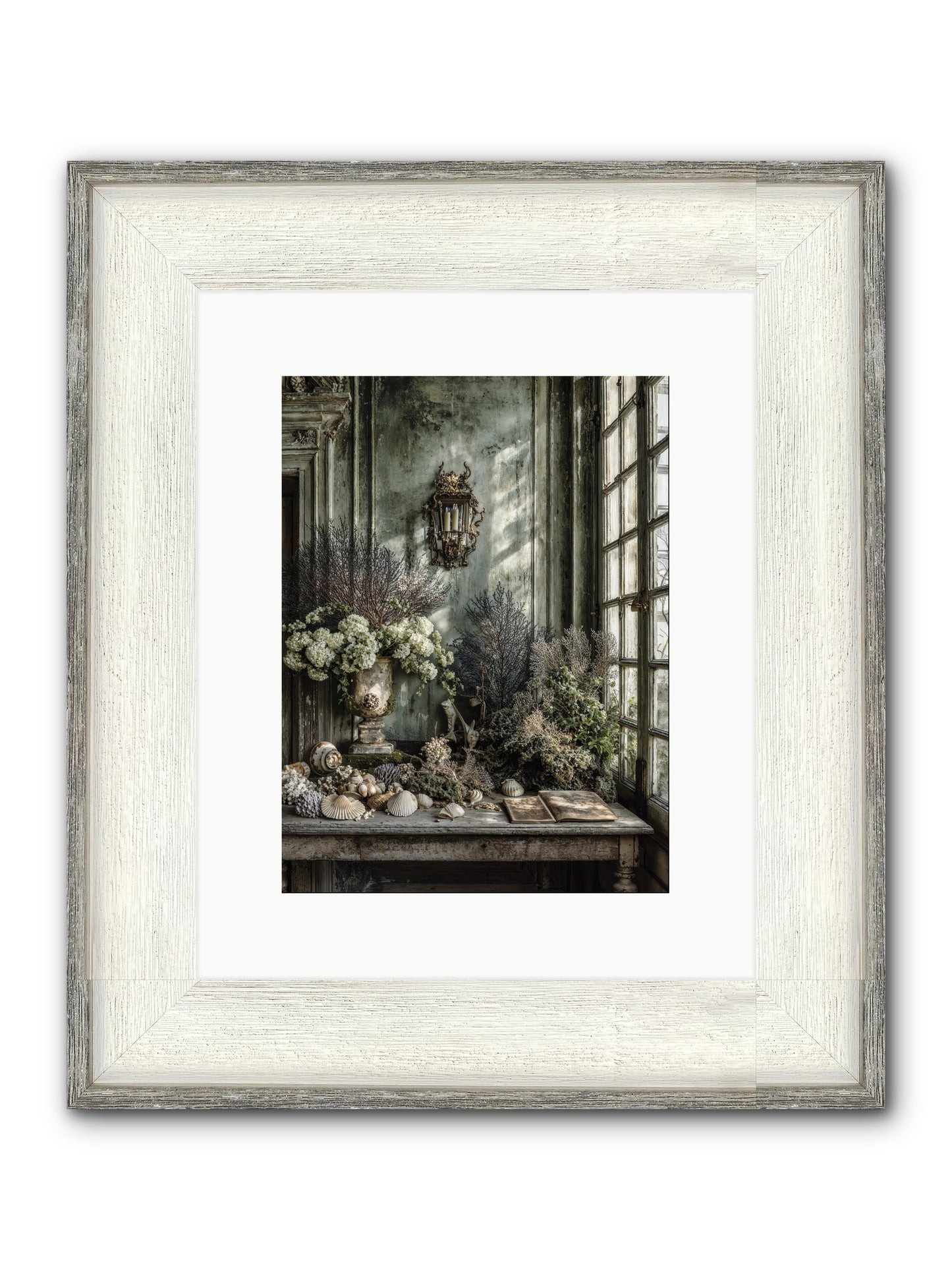 Sweetvine Framed Print - Driftwood White 9x12