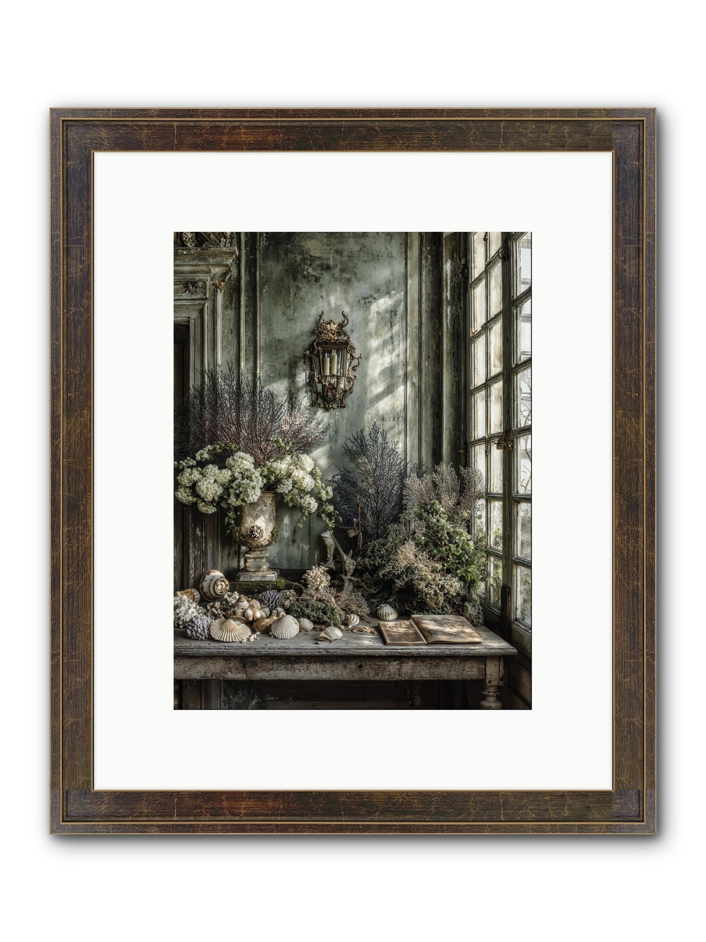 Sweetvine Framed Print - Slimwoods Black/Gold 9x12