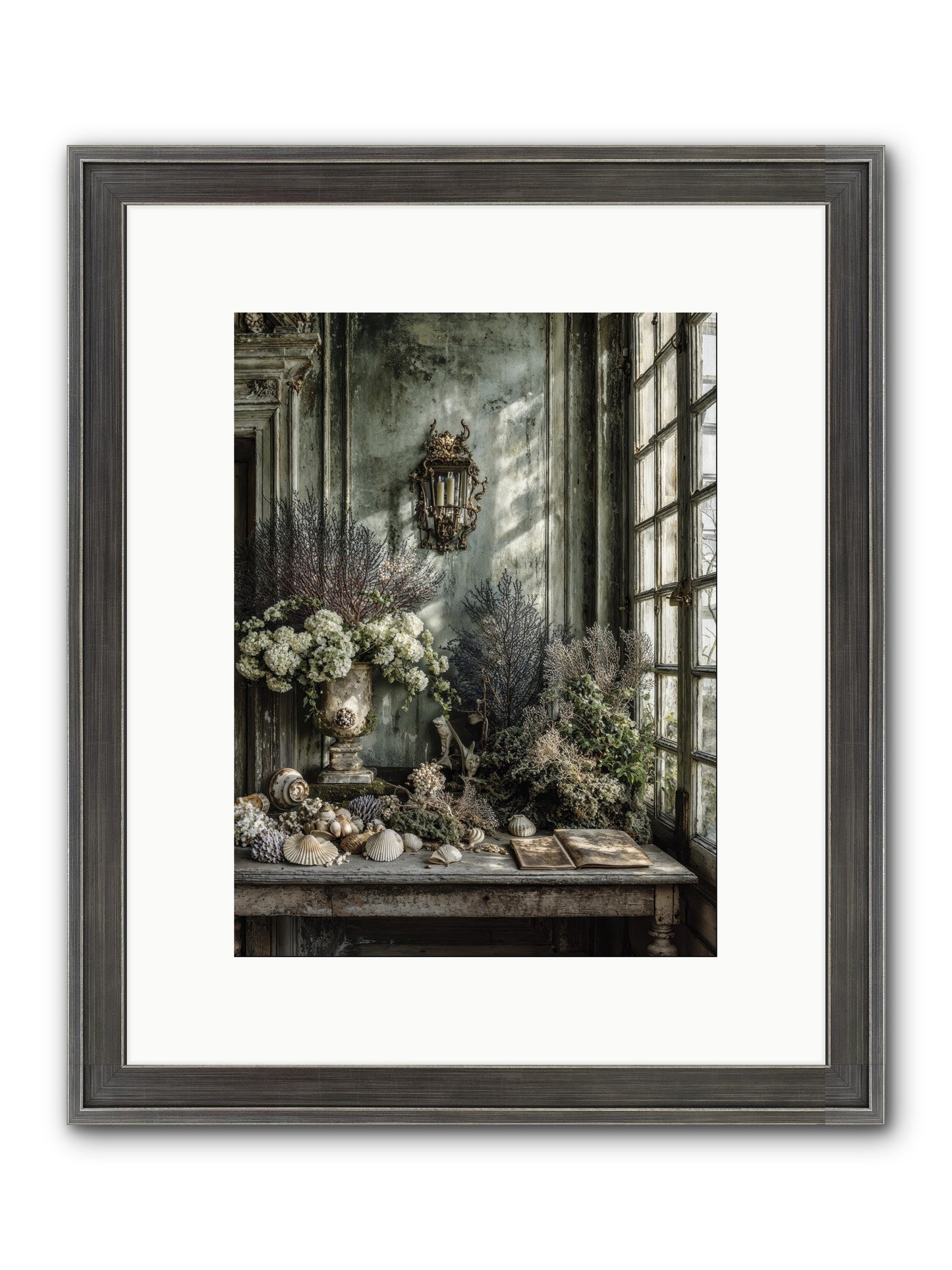 Sweetvine Framed Print - Slimwoods Black/Silver 9x12