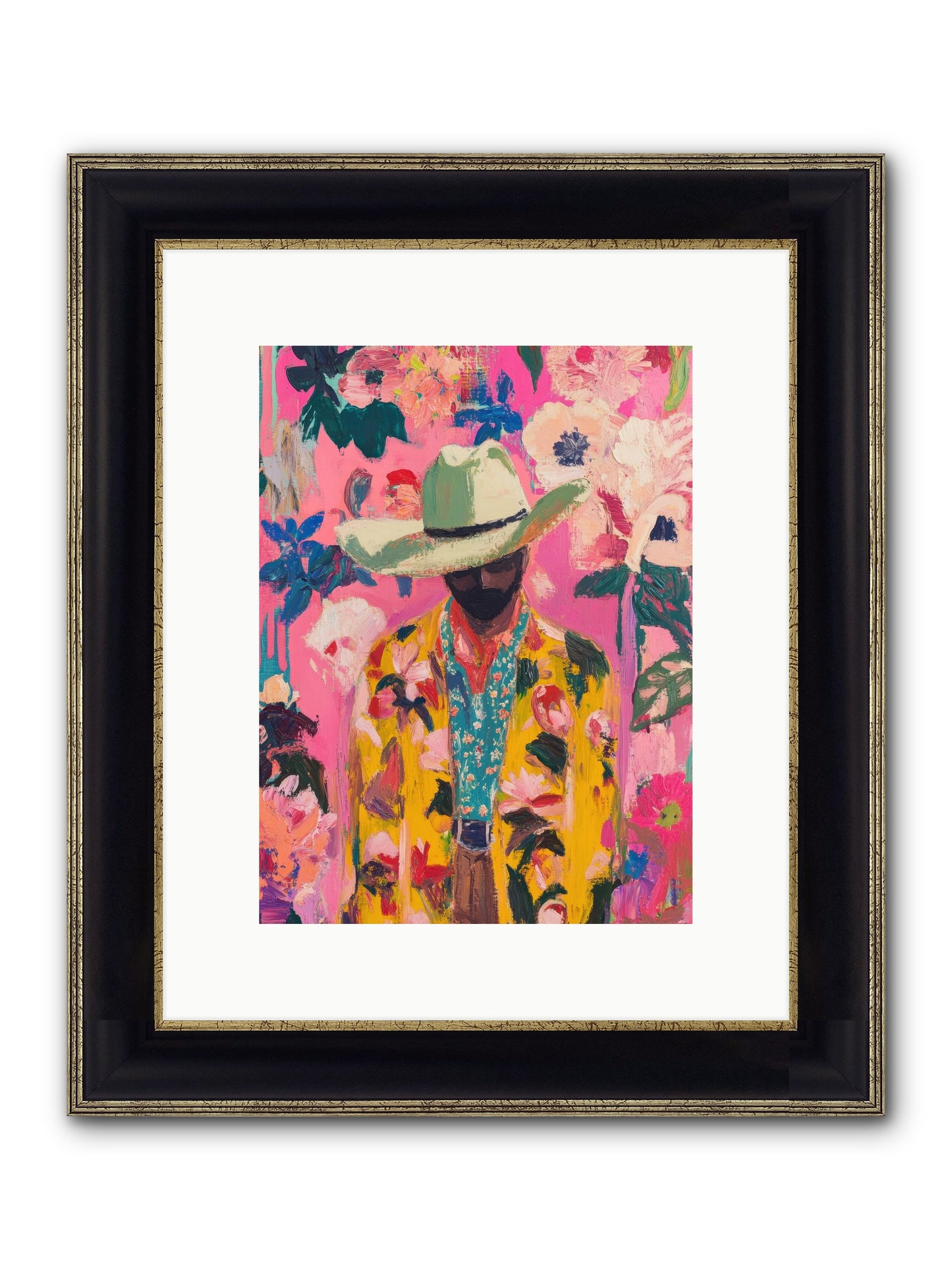 Switchback Trail Framed Print - Black & Gold 9x12