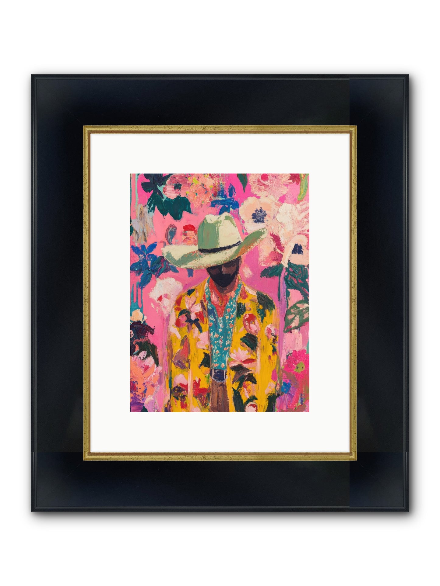 Switchback Trail Framed Print - Wide Black w/Gold 9x12