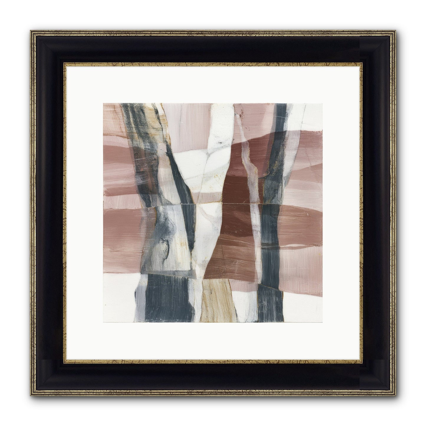 Sylph No.1 Framed Print - Black & Gold 12x12