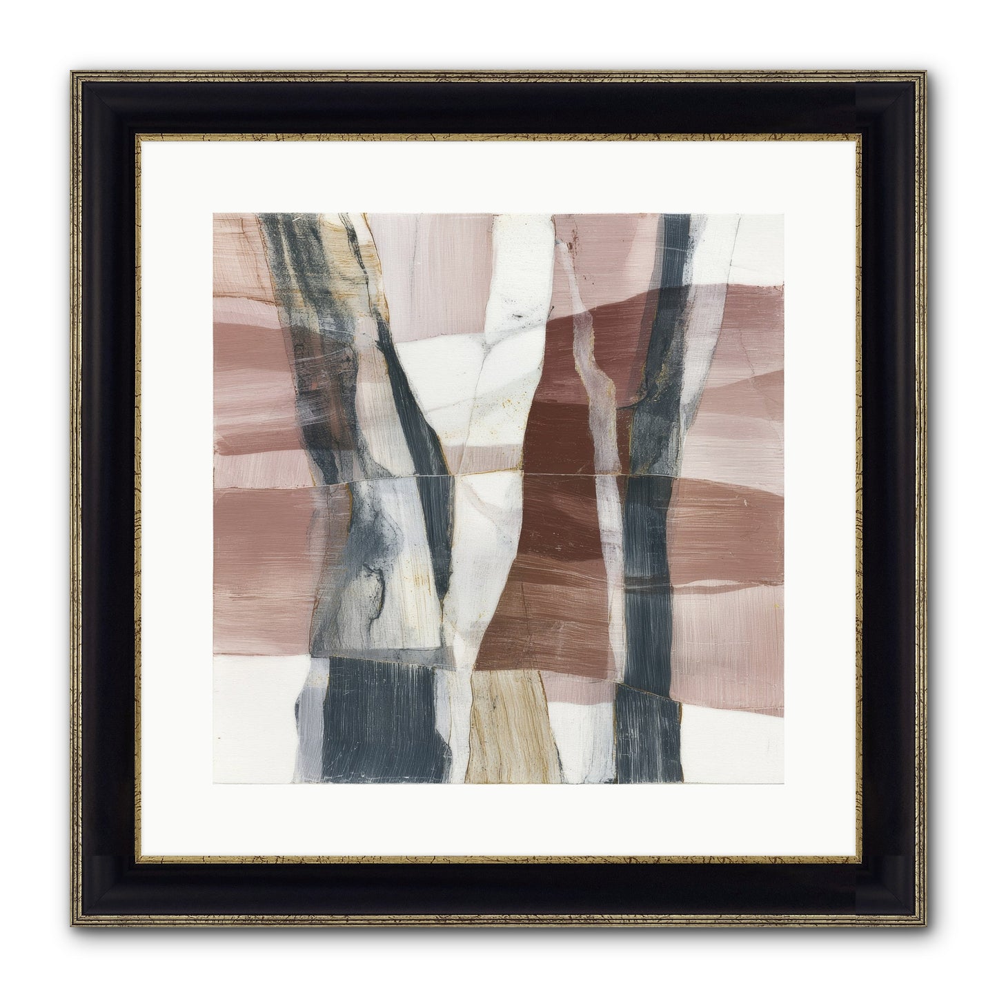 Sylph No.1 Framed Print - Black & Gold 16x16