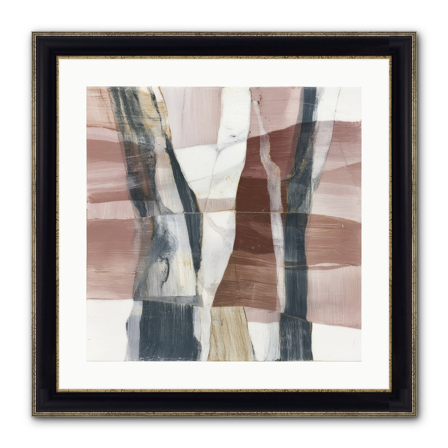 Sylph No.1 Framed Print - Black & Gold 20x20