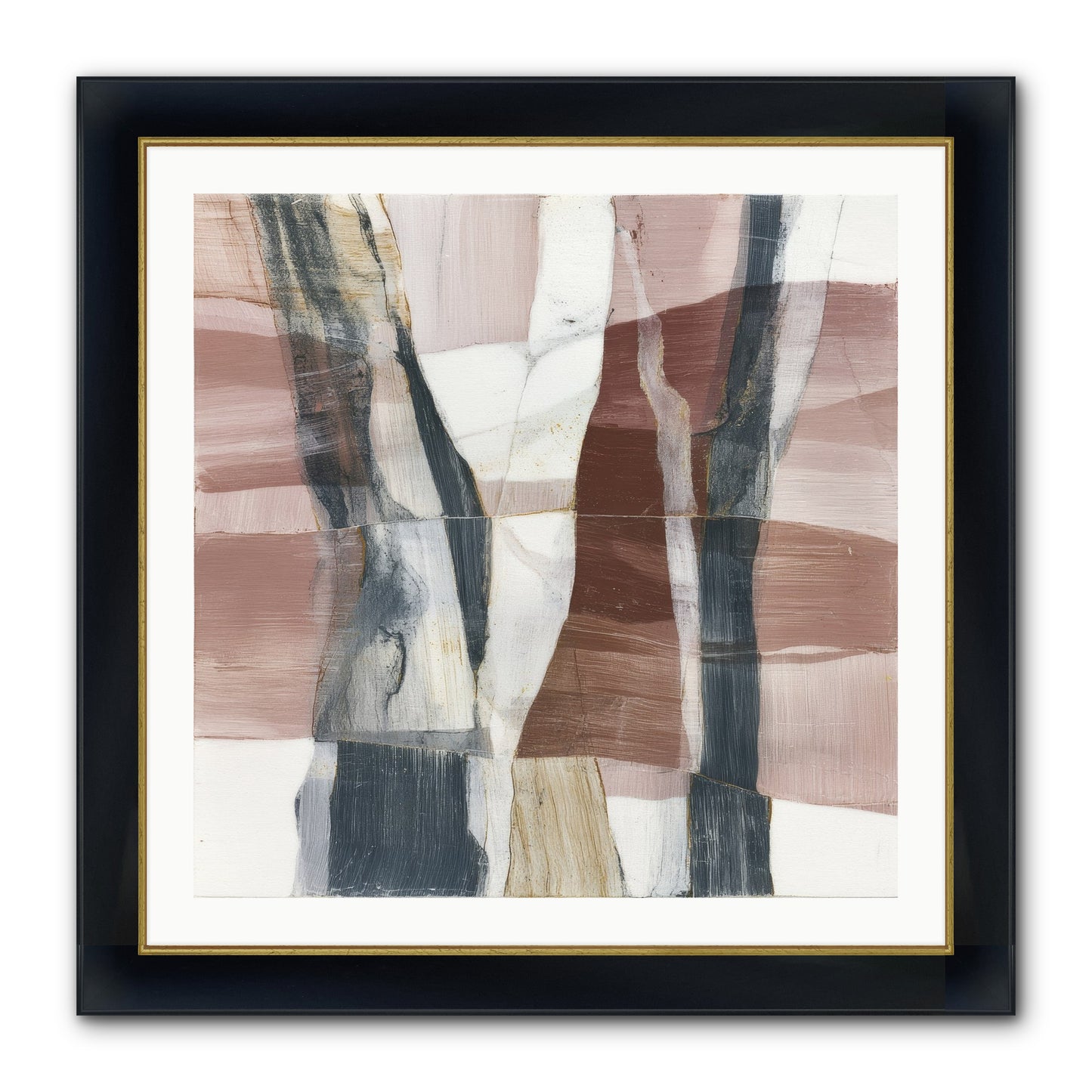 Sylph No.1 Framed Print - Wide Black w/Gold 30x30