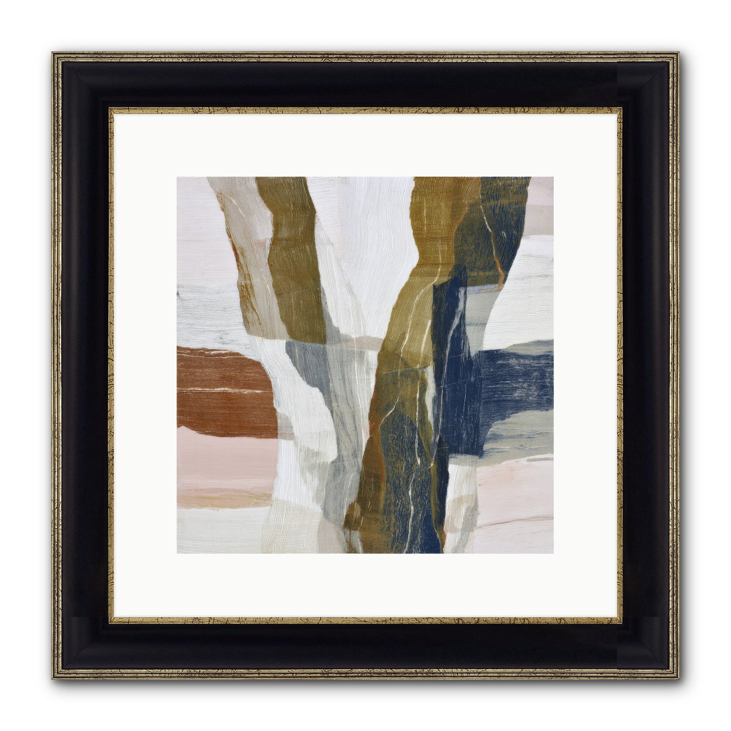 Sylph No.2 Framed Print - Black & Gold 12x12