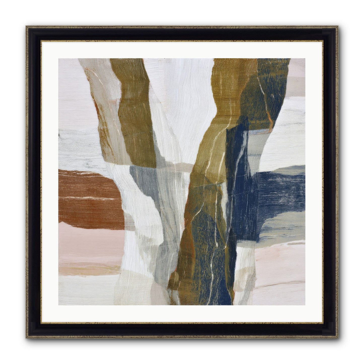 Sylph No.2 Framed Print - Black & Gold 30x30