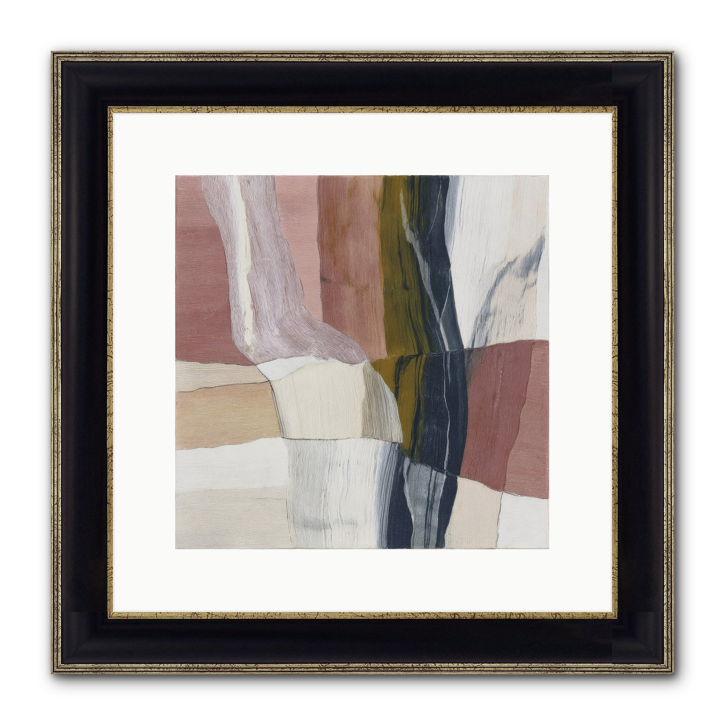 Sylph No.3 Framed Print - Black & Gold 12x12