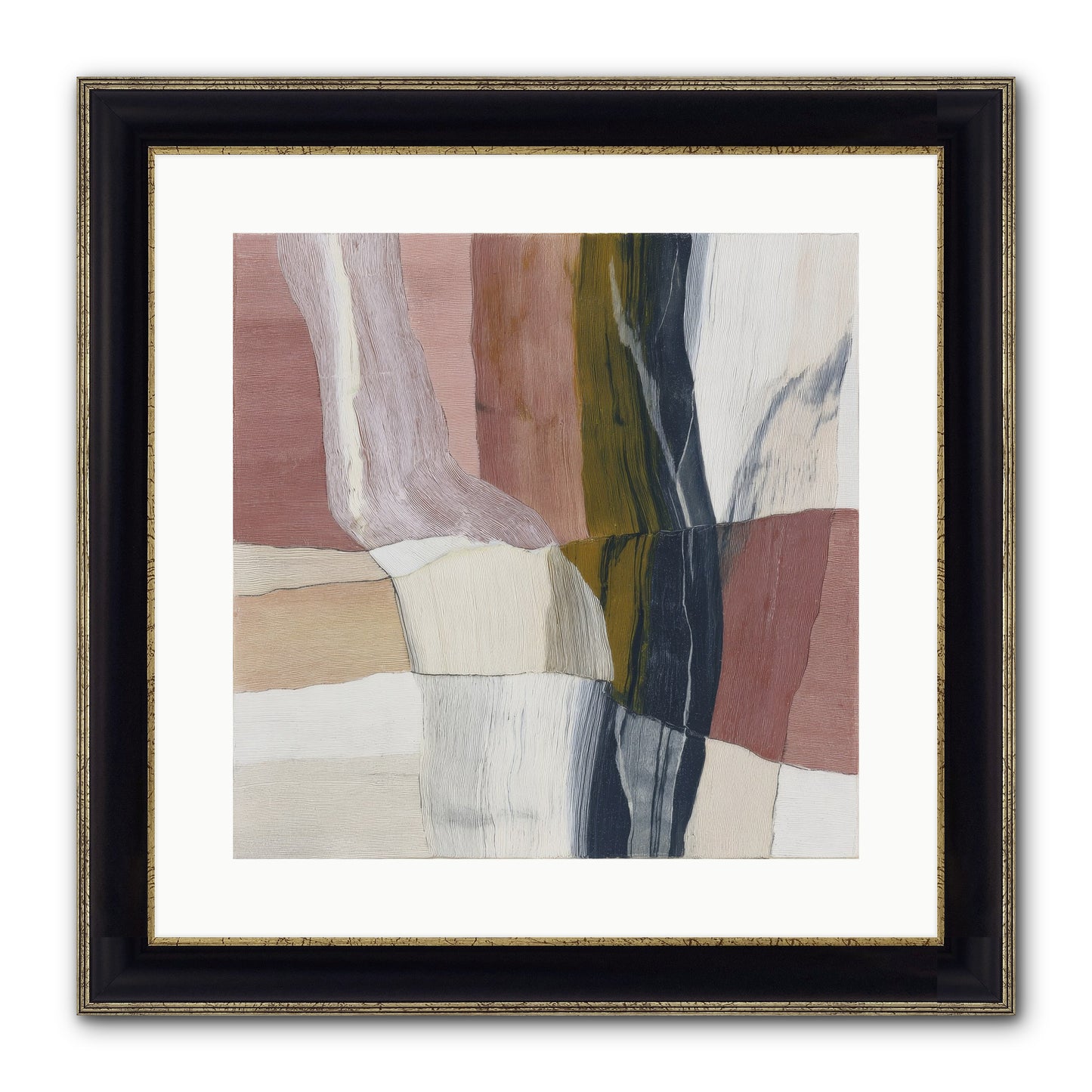 Sylph No.3 Framed Print - Black & Gold 16x16