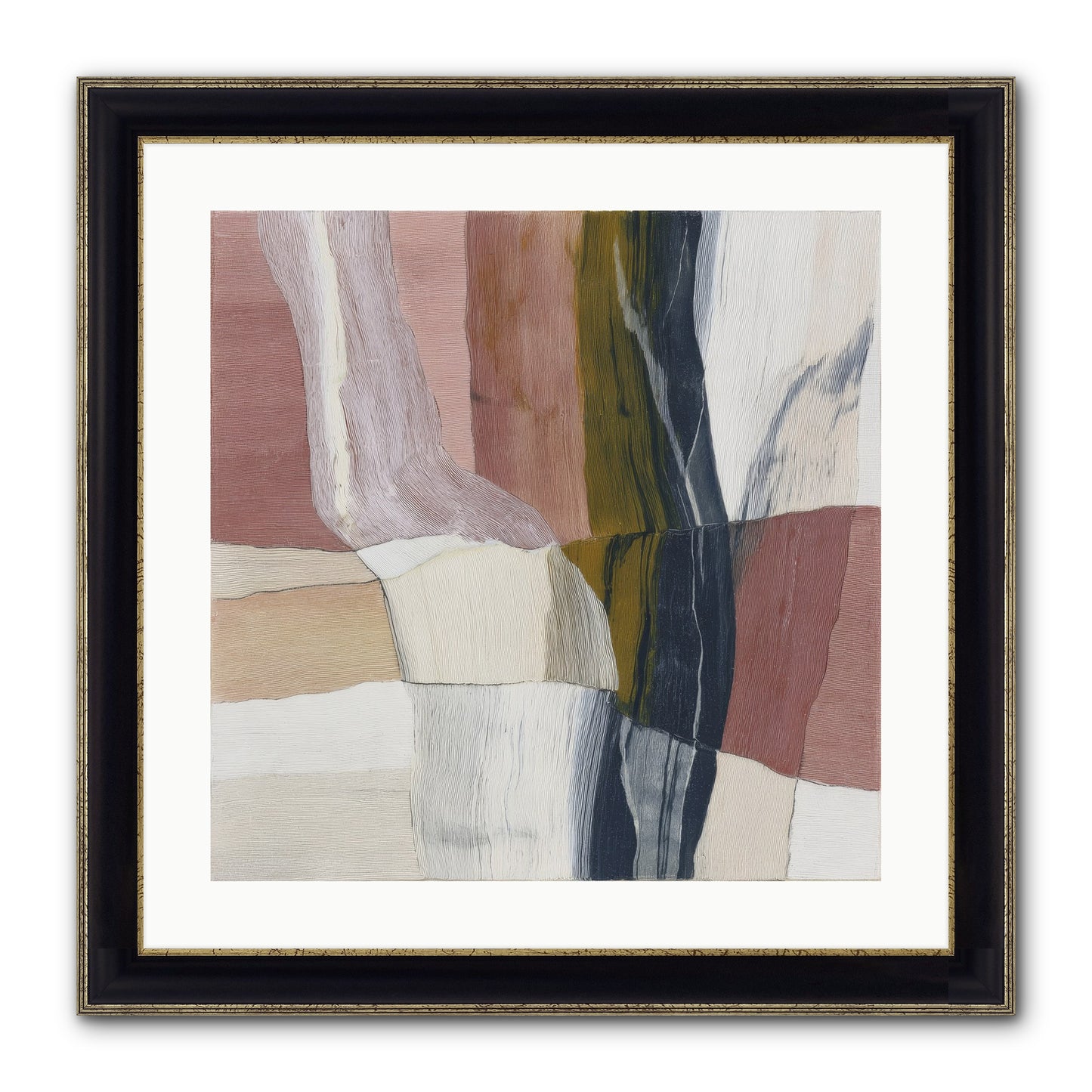 Sylph No.3 Framed Print - Black & Gold 20x20
