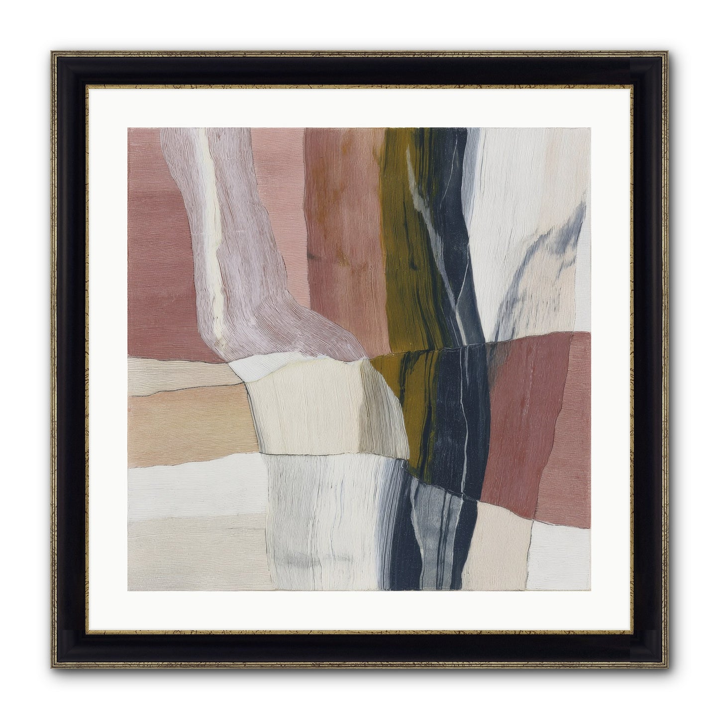 Sylph No.3 Framed Print - Black & Gold 24x24