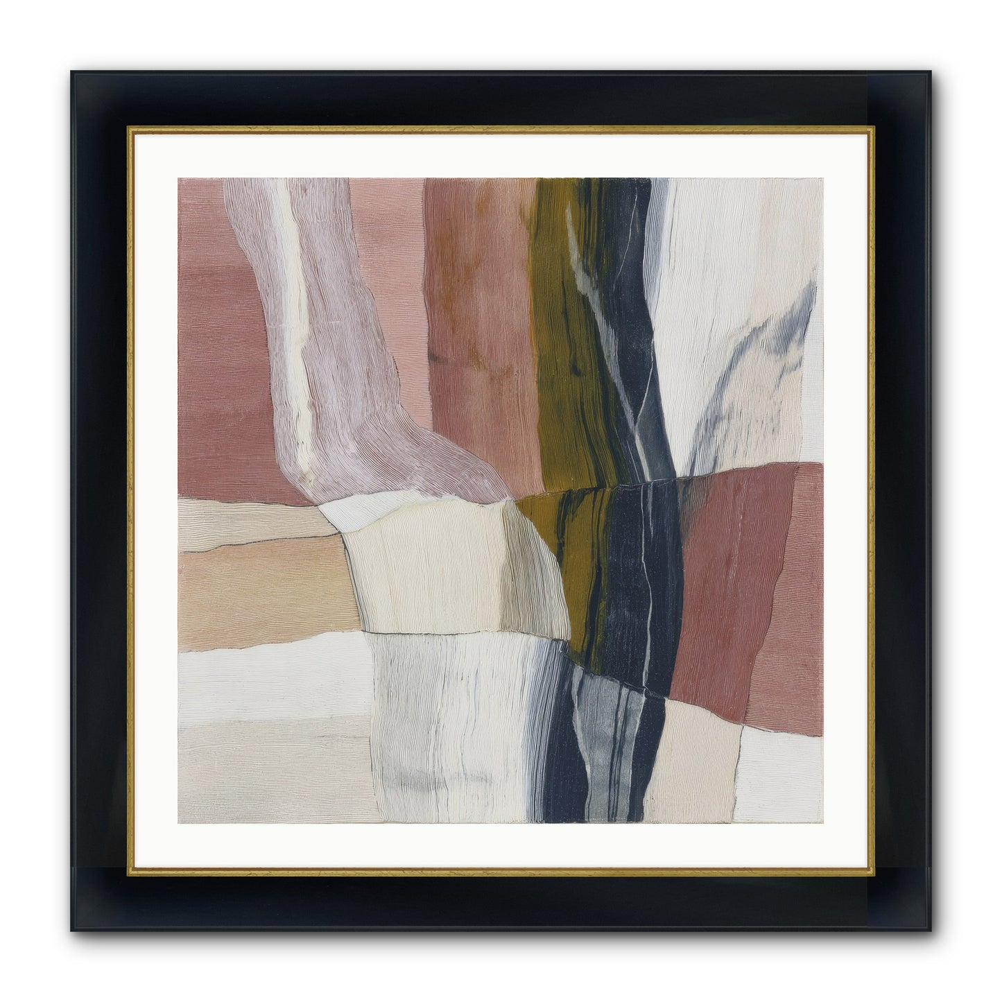 Sylph No.3 Framed Print - Wide Black w/Gold 30x30