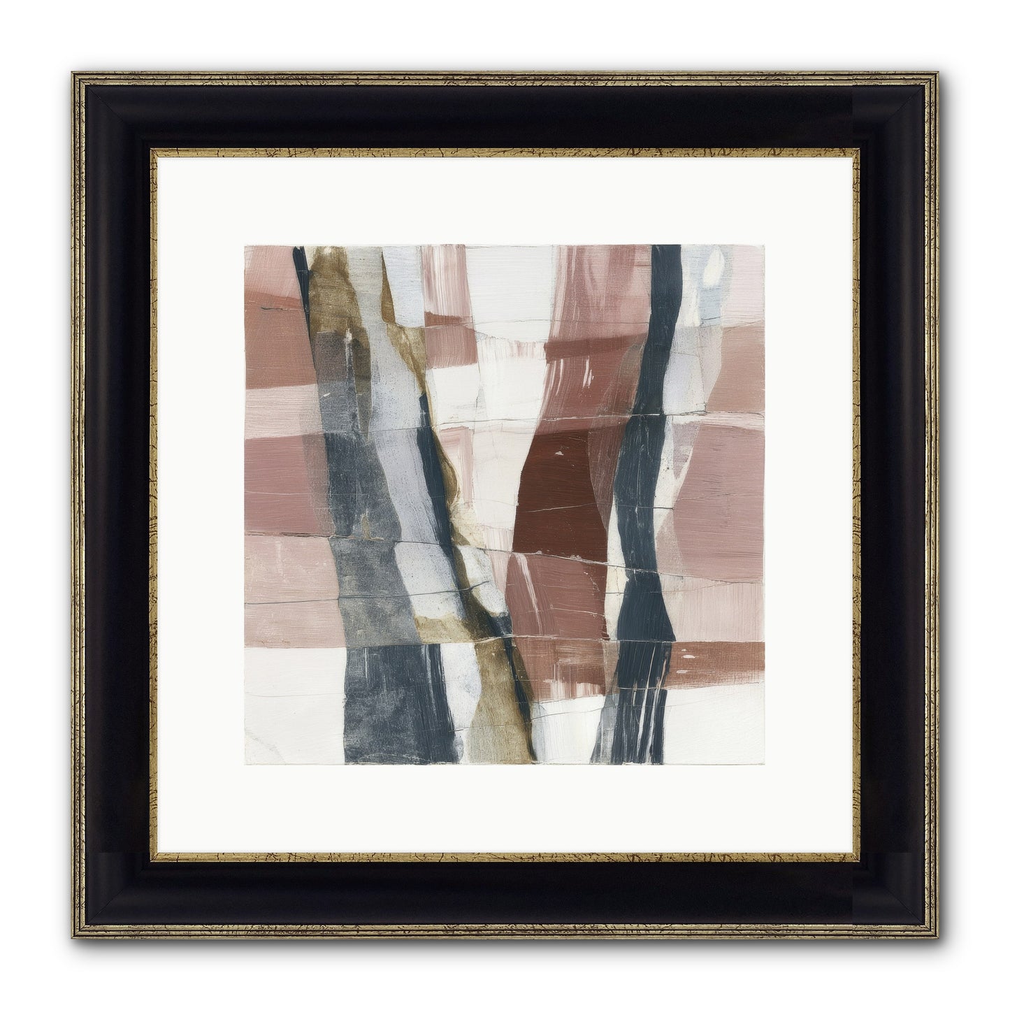 Sylph No.4 Framed Print - Black & Gold 12x12