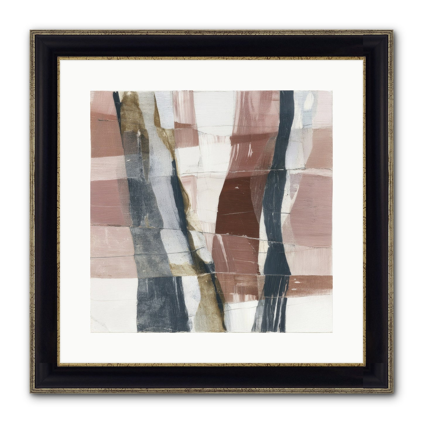 Sylph No.4 Framed Print - Black & Gold 16x16