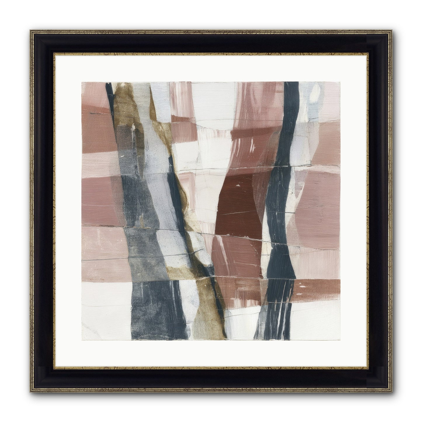 Sylph No.4 Framed Print - Black & Gold 20x20