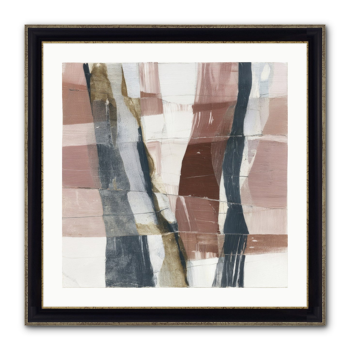 Sylph No.4 Framed Print - Black & Gold 24x24