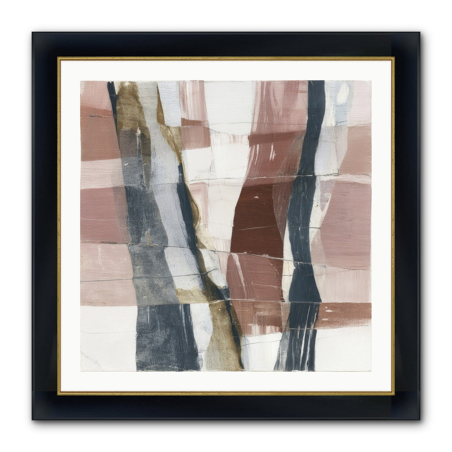 Sylph No.4 Framed Print - Wide Black w/Gold 30x30
