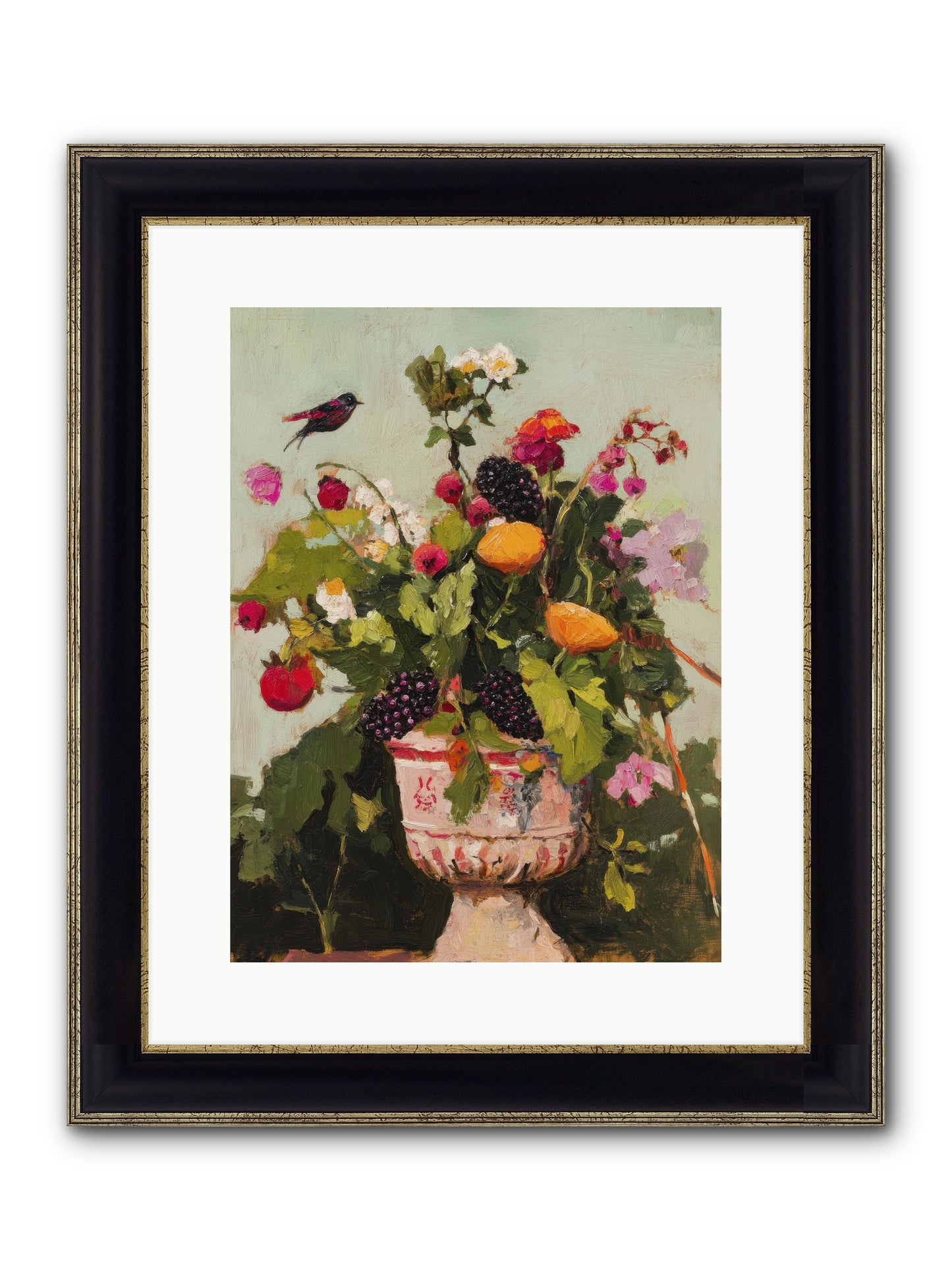 Sylvan Devotion Framed Print - Black & Gold 12x16