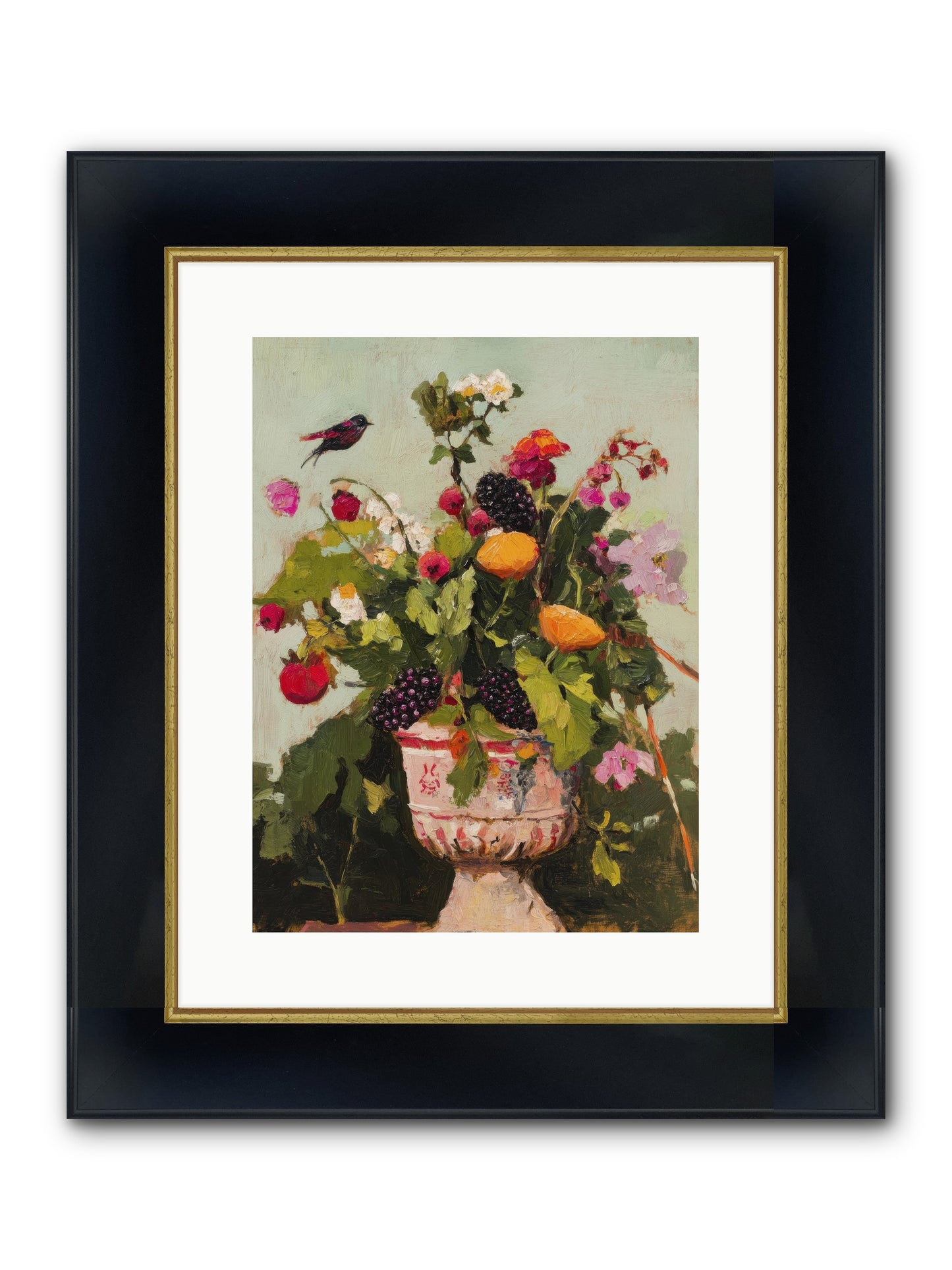 Sylvan Devotion Framed Print - Wide Black w/Gold 12x16
