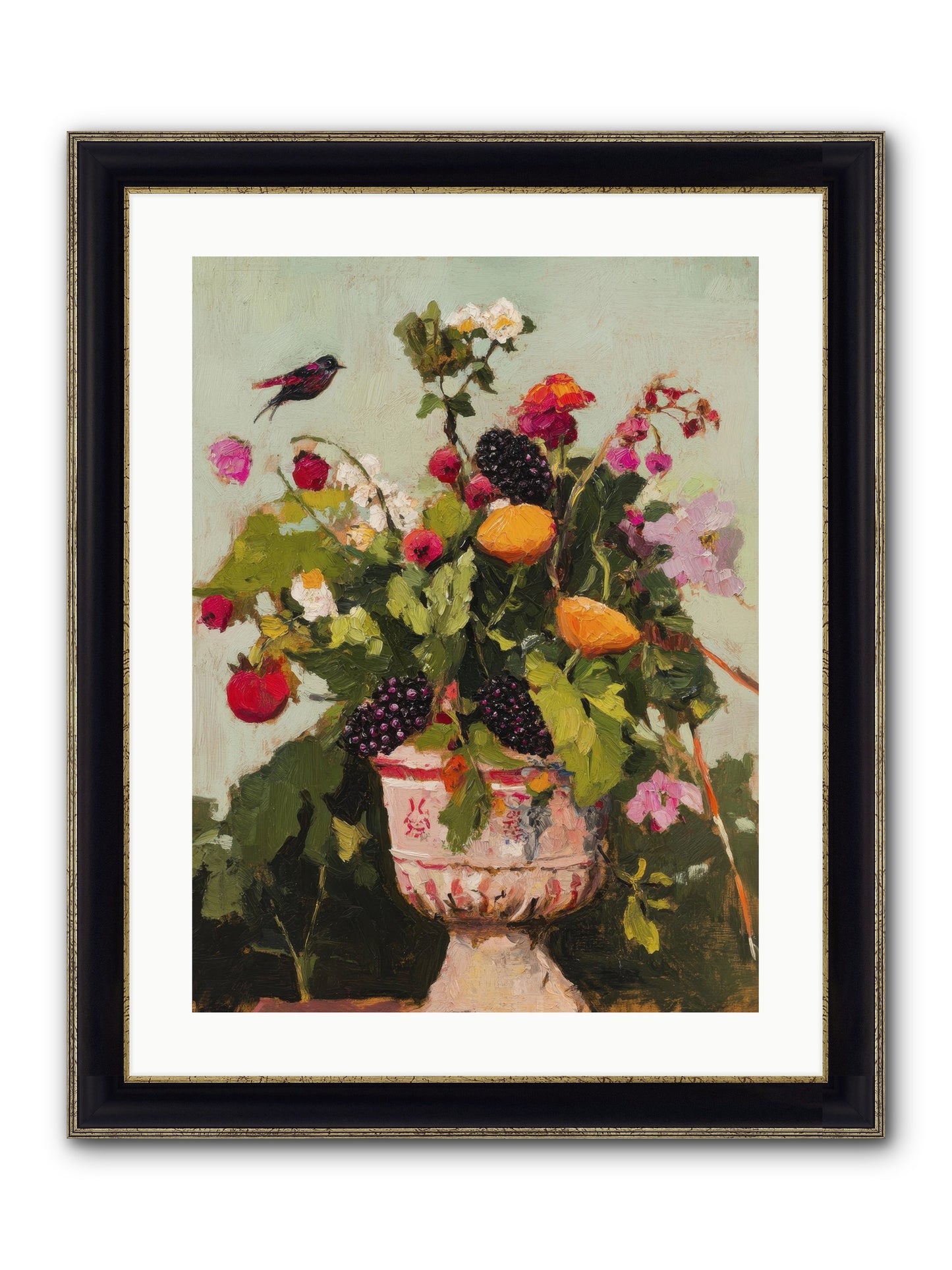 Sylvan Devotion Framed Print - Black & Gold 18x24