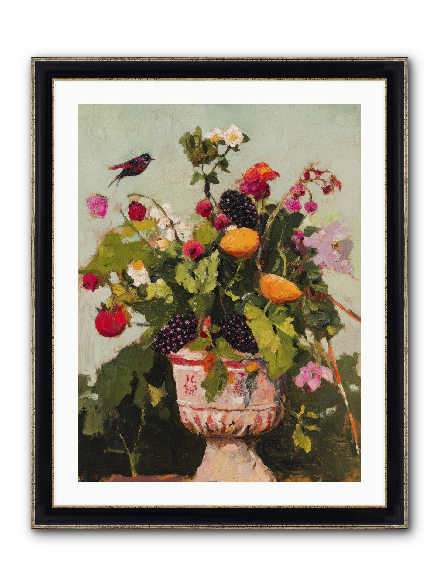 Sylvan Devotion Framed Print - Black & Gold 24x32